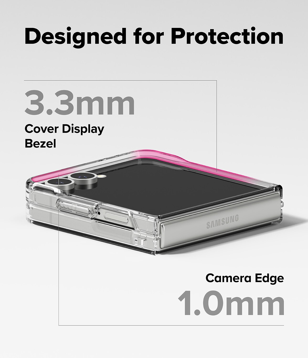 Coque Fusion Samsung Galaxy Z Flip 7, Clear