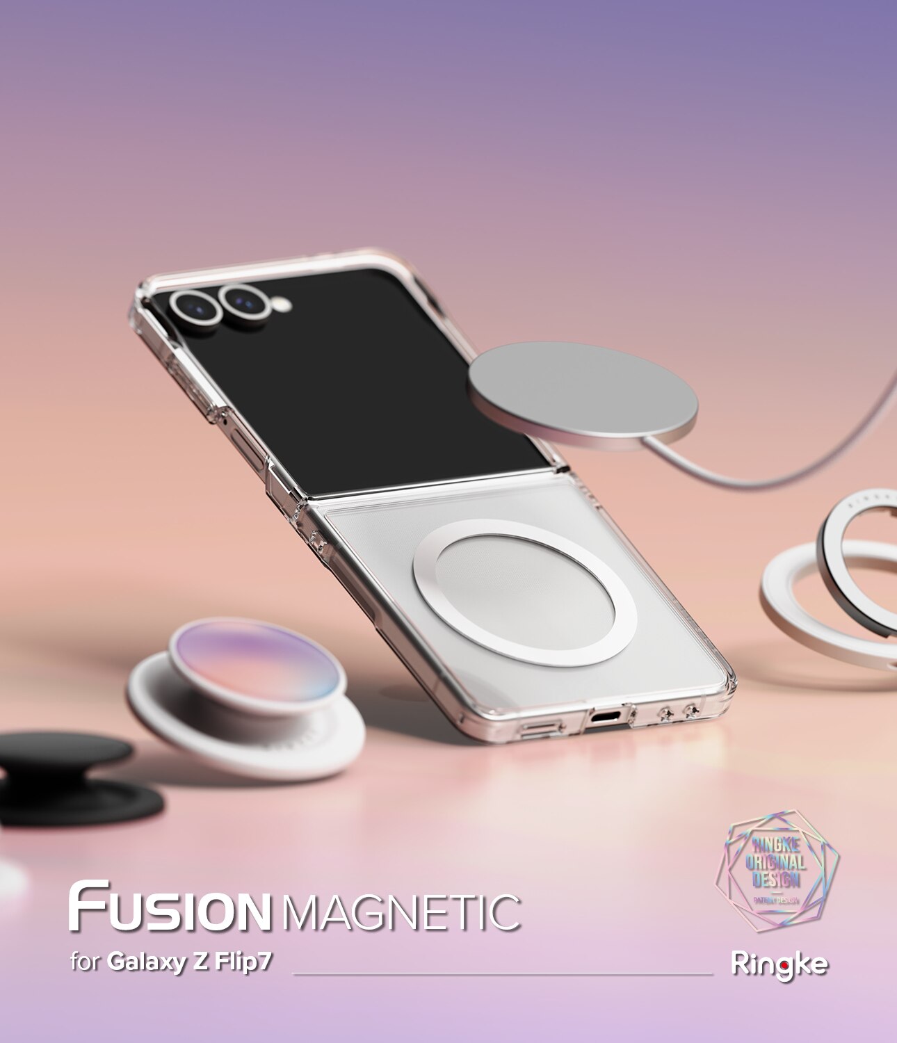 Coque Fusion Magnetic Samsung Galaxy Z Flip 7 Transparent