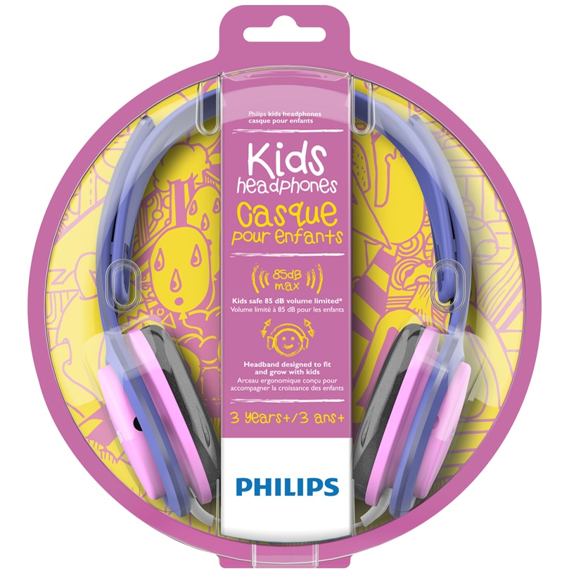SHK2000 Casque On-Ear pour enfants, rose/violet