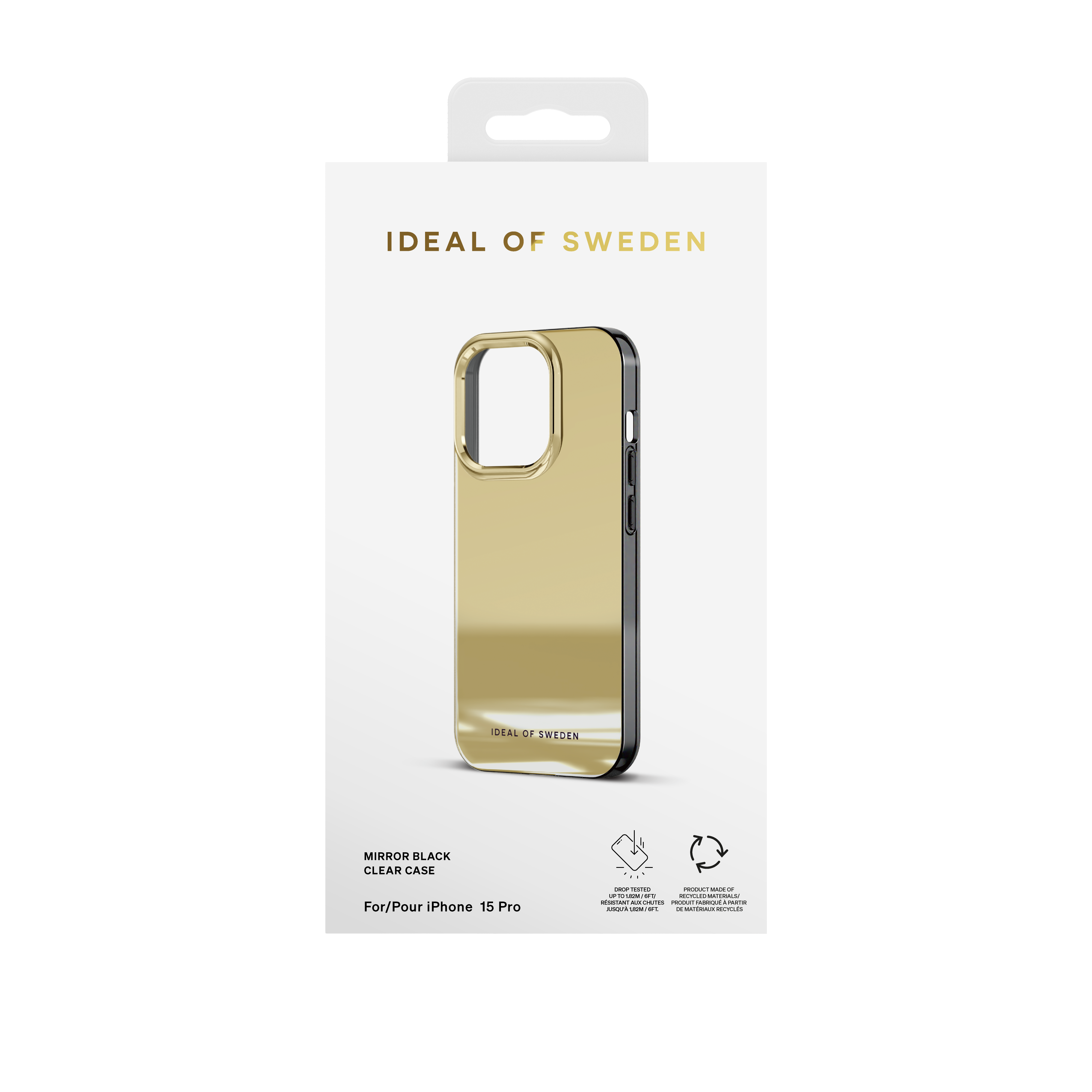 Clear Coque iPhone 15 Pro Mirror Gold