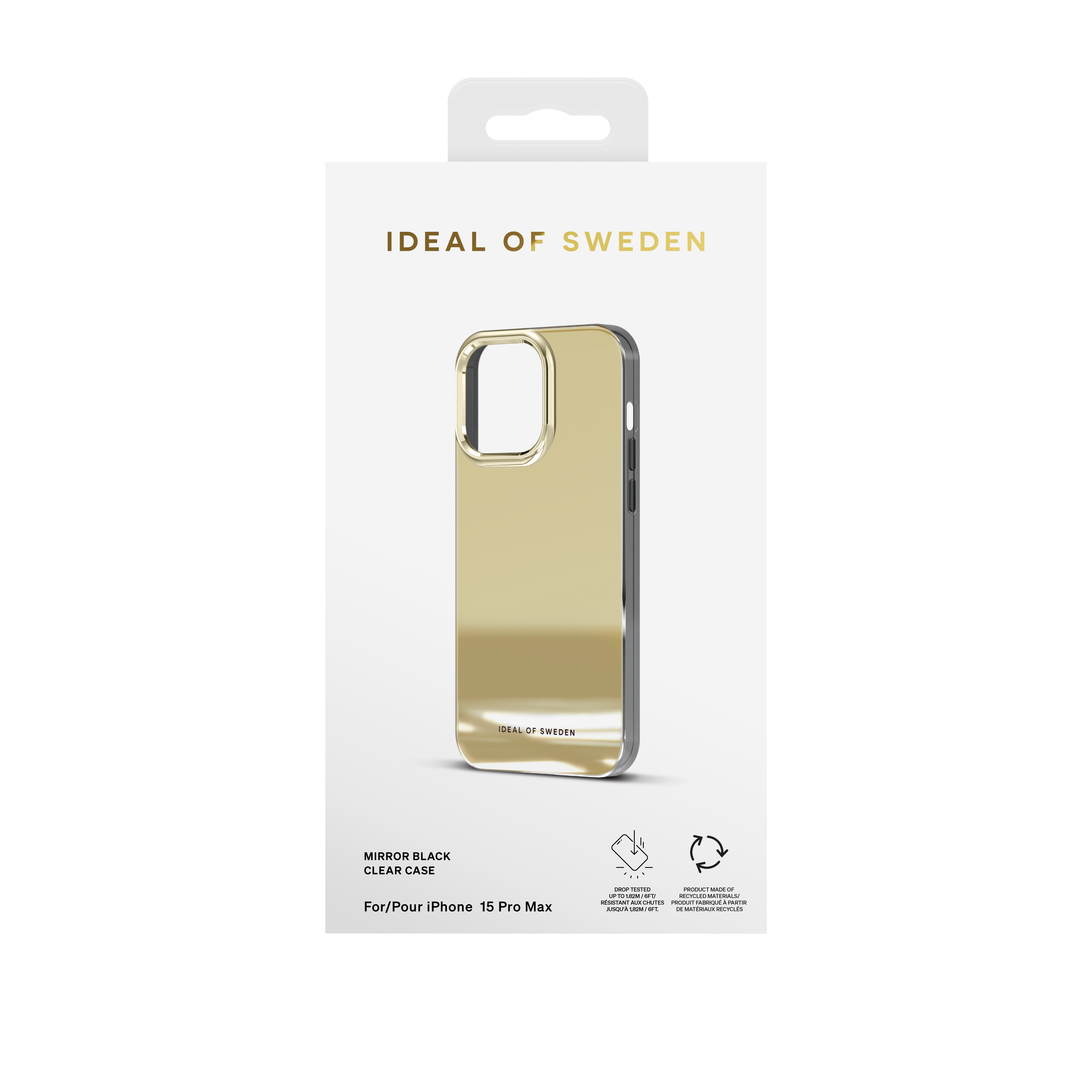 Clear Coque iPhone 15 Pro Max Mirror Gold