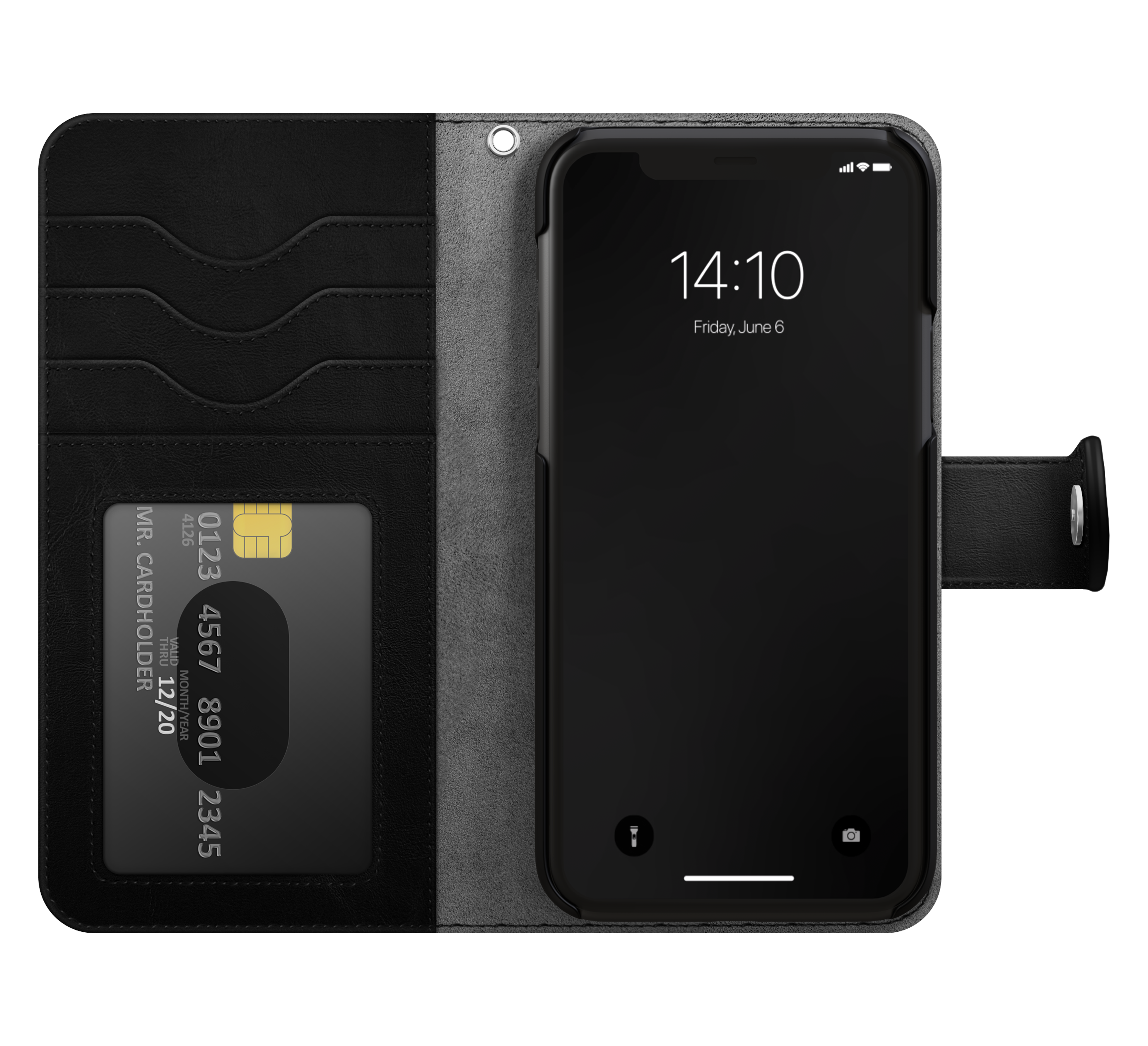 Étui portefeuille Magnet Wallet+ iPhone 13 Mini Black