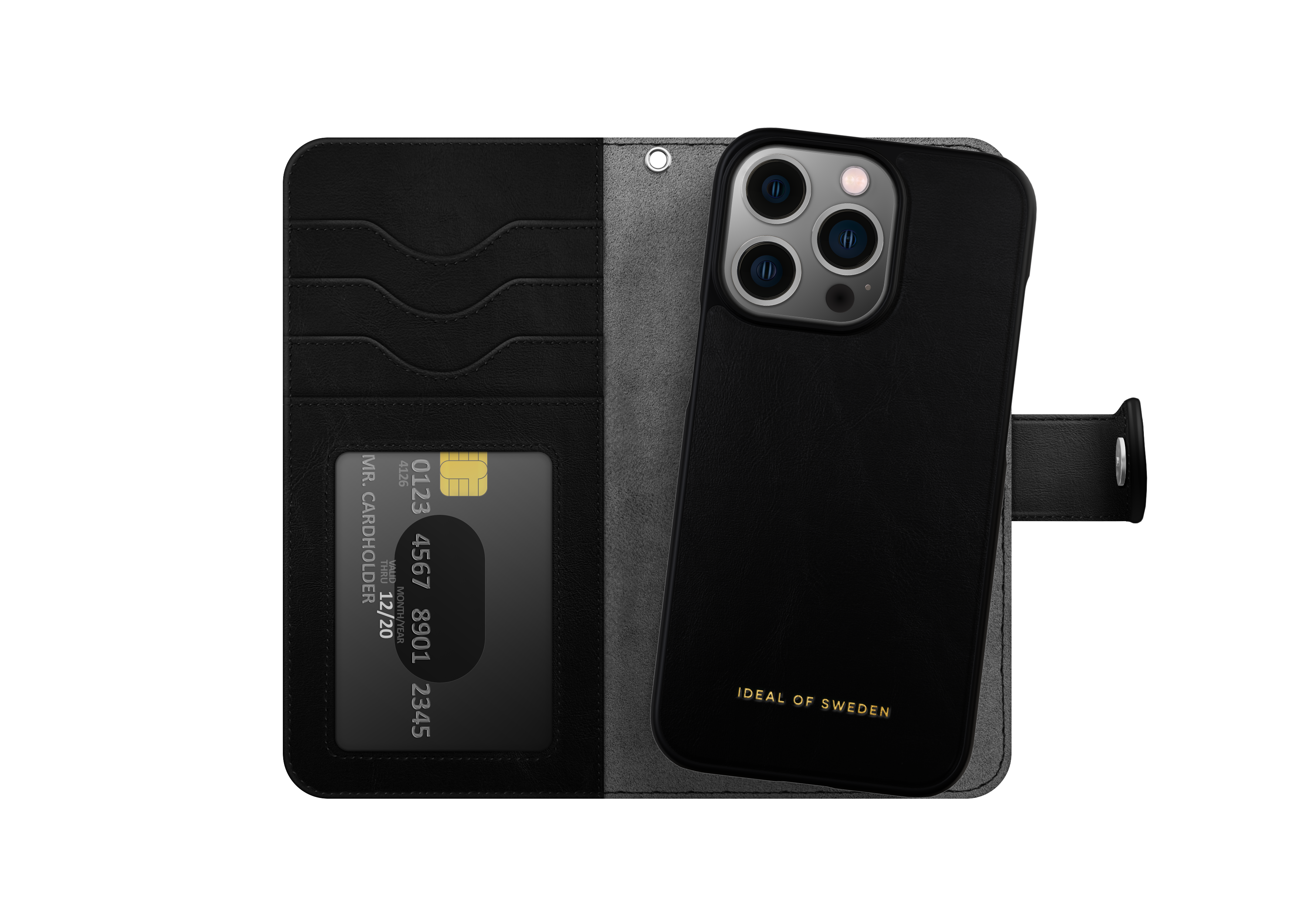 Étui portefeuille Magnet Wallet+ iPhone 13 Pro Black