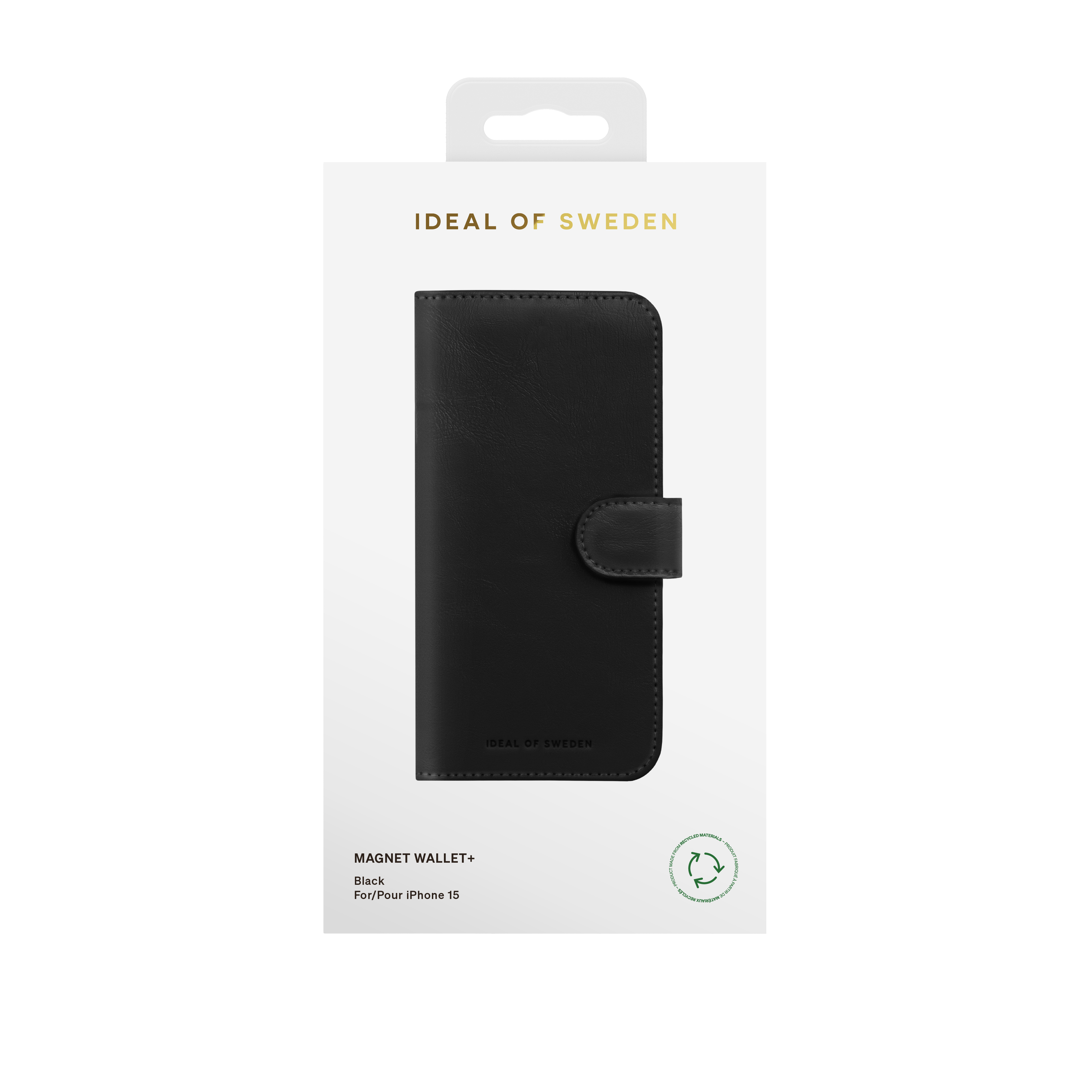 Étui portefeuille Magnet Wallet+ iPhone 15, Black