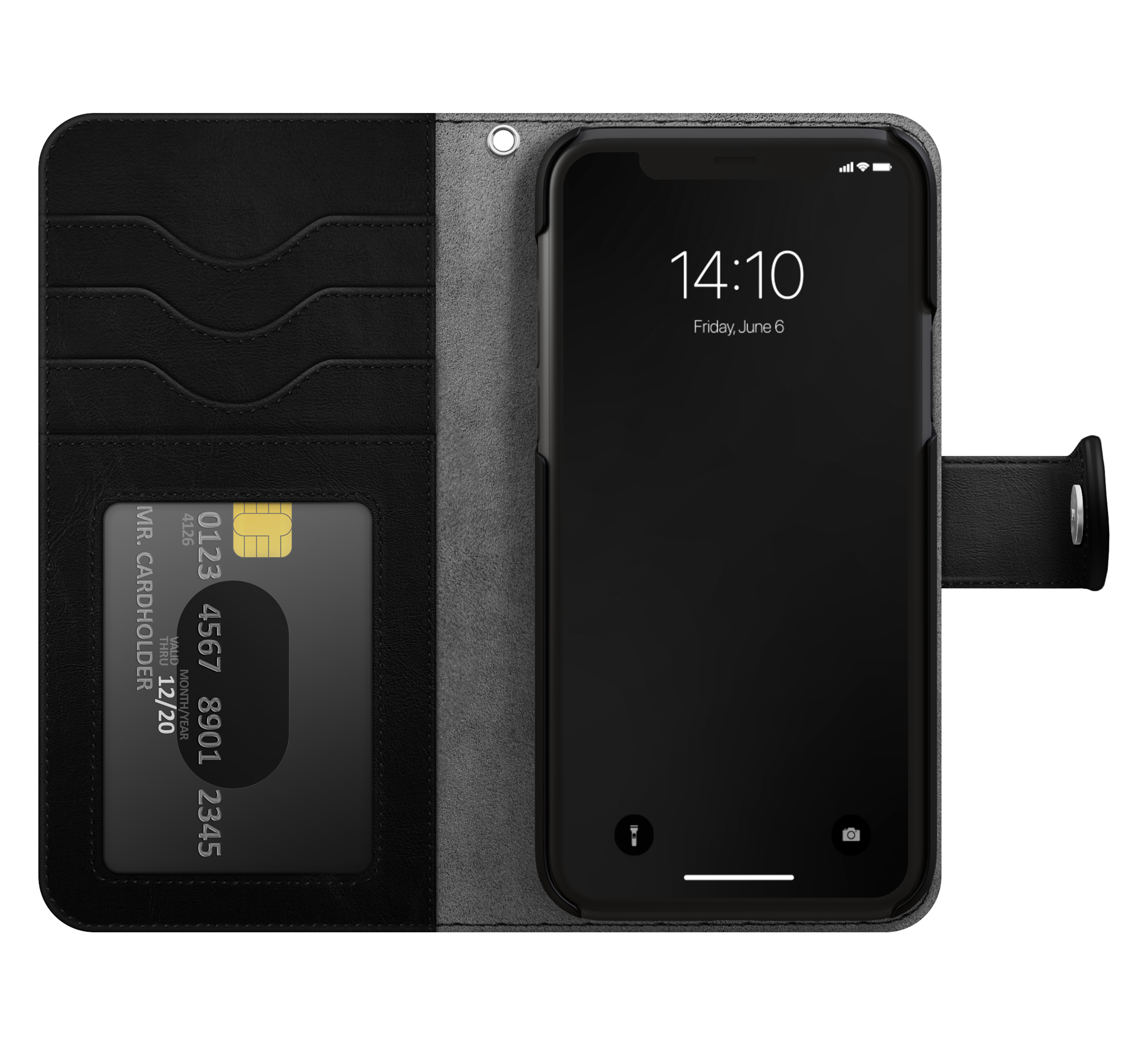 Étui portefeuille Magnet Wallet+ iPhone 15 Pro, Black