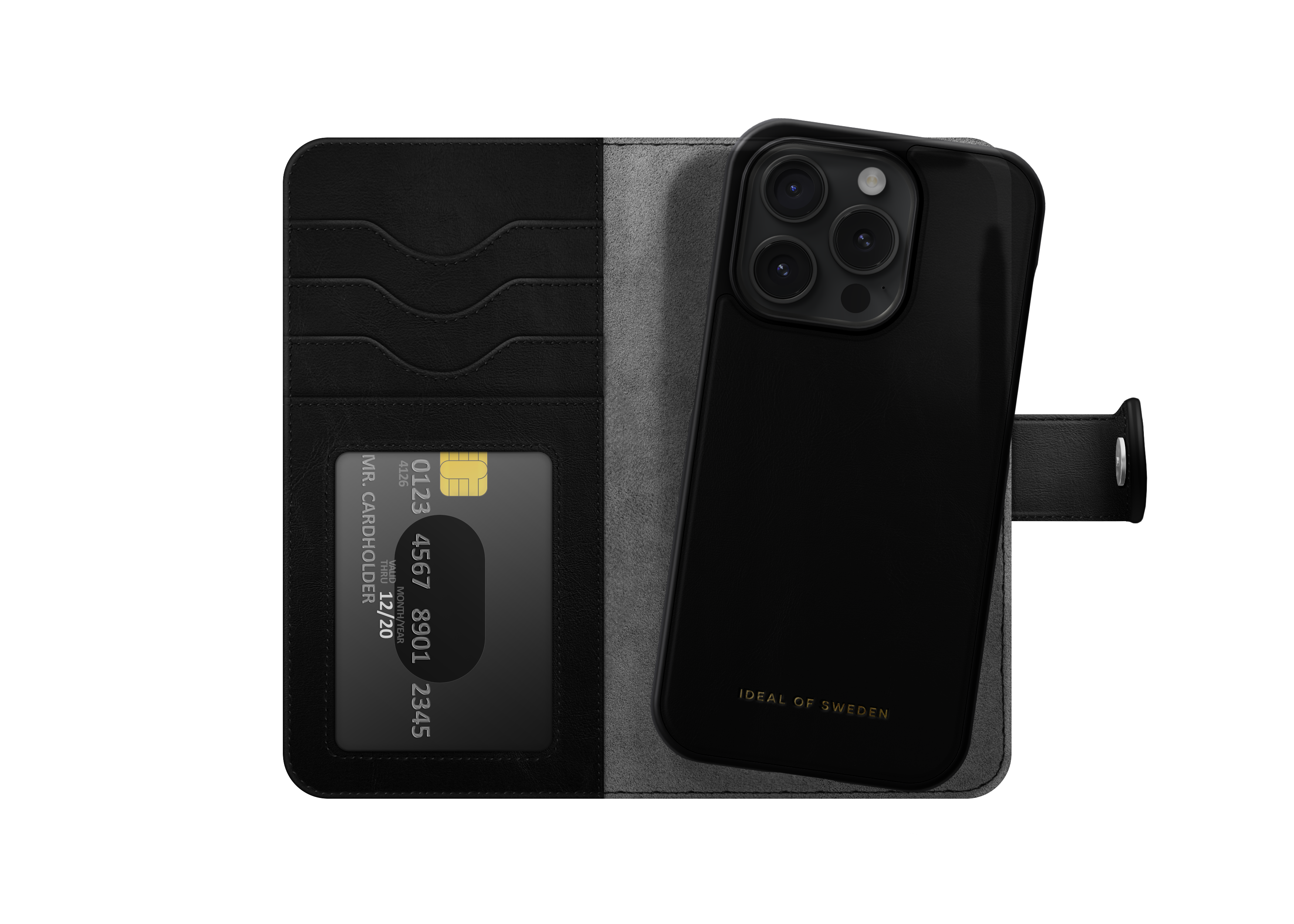 Étui portefeuille Magnet Wallet+ iPhone 15 Pro Max, Black