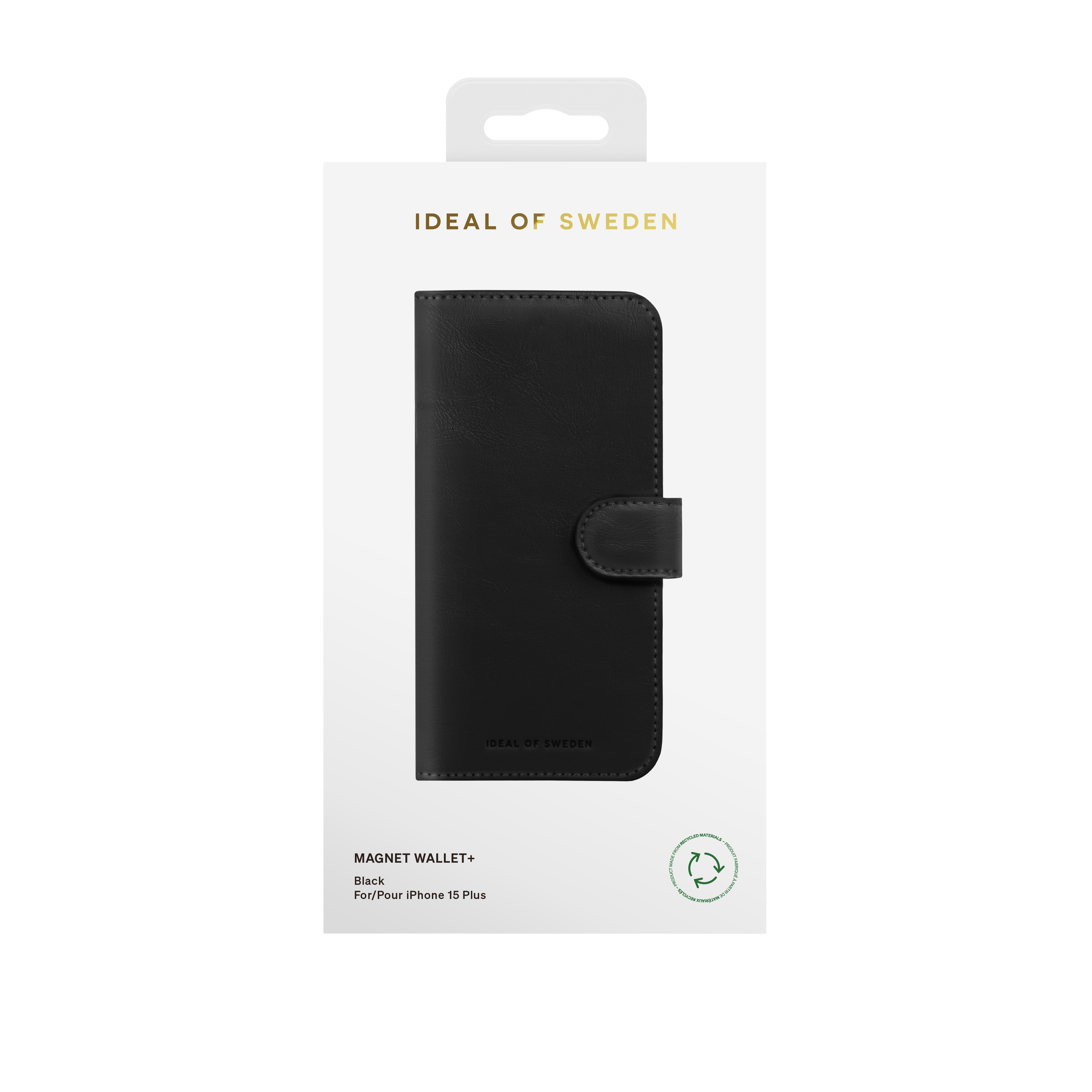 Étui portefeuille Magnet Wallet+ iPhone 15 Plus, Black