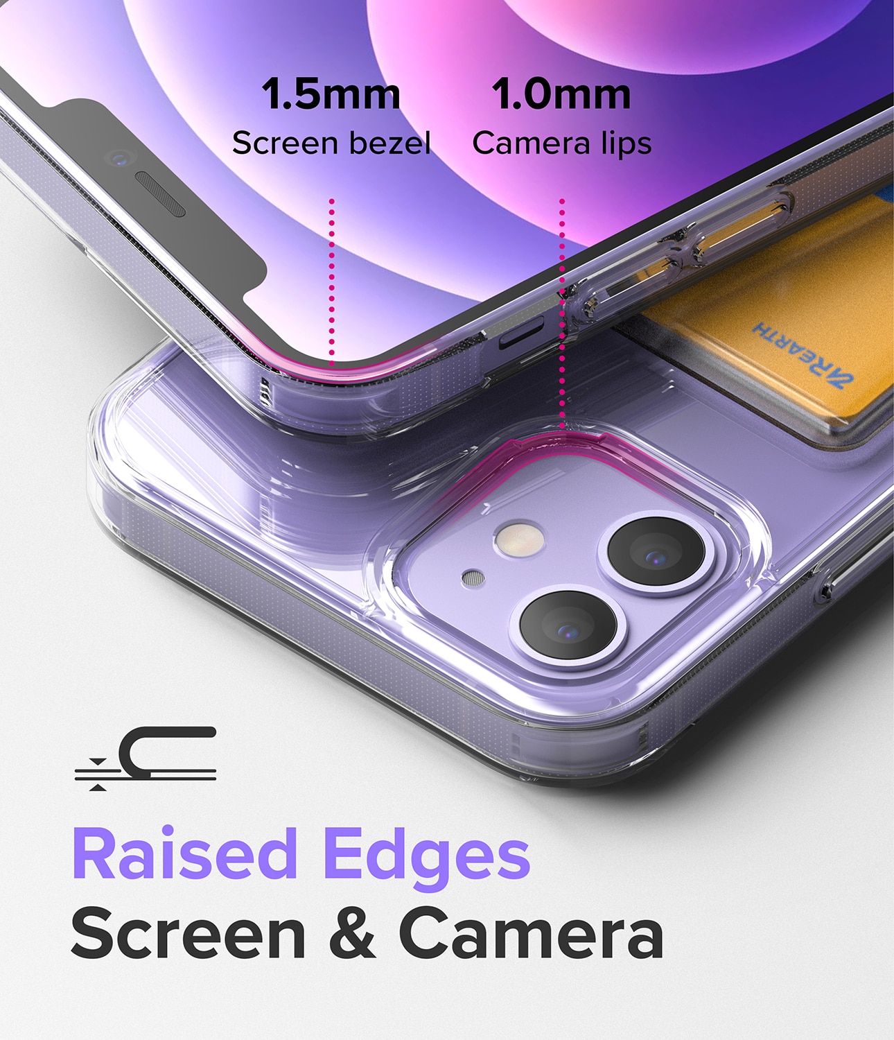 Coque Fusion Card iPhone 12/iPhone 12 Pro, transparent