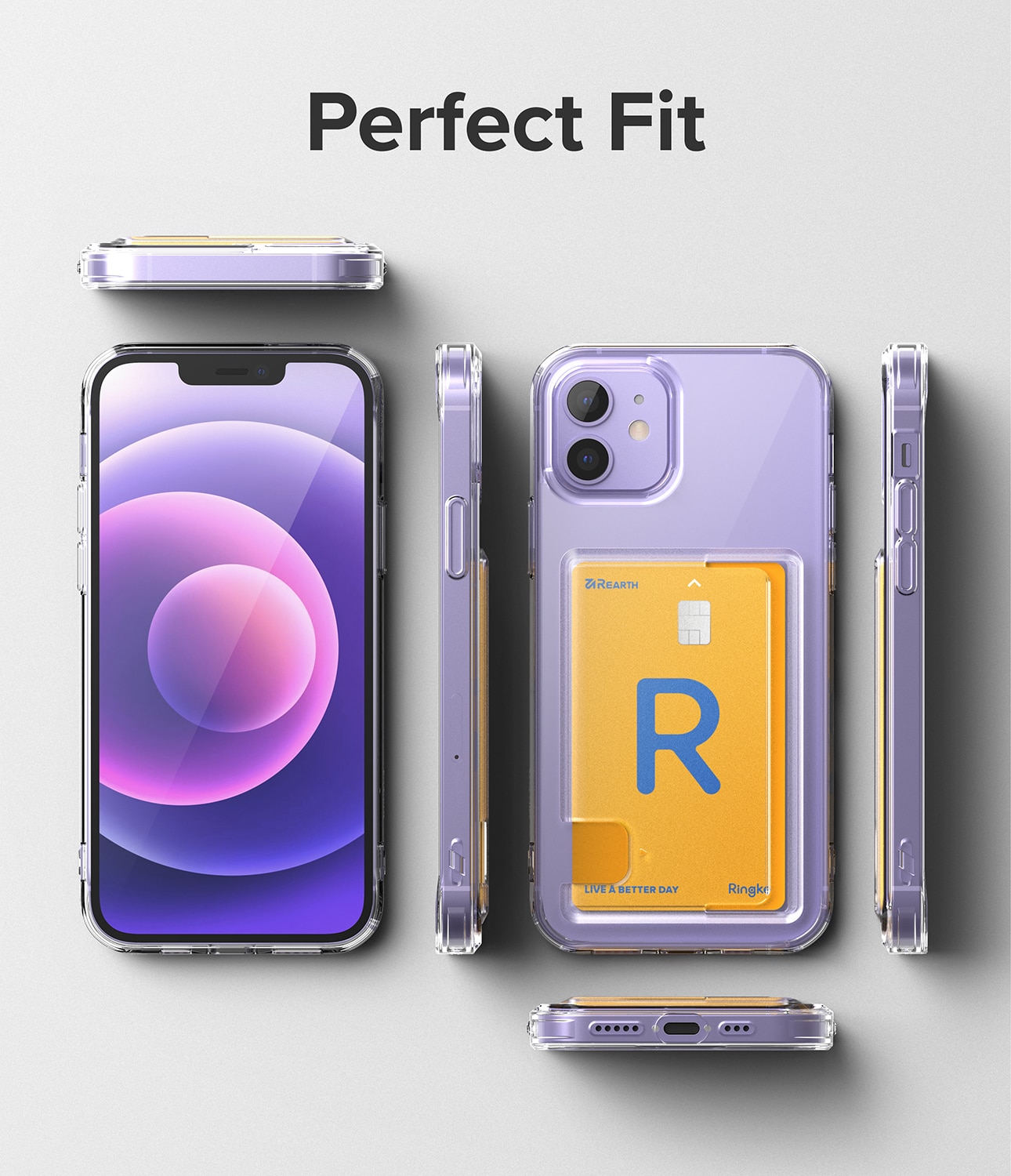 Coque Fusion Card iPhone 12/iPhone 12 Pro, transparent