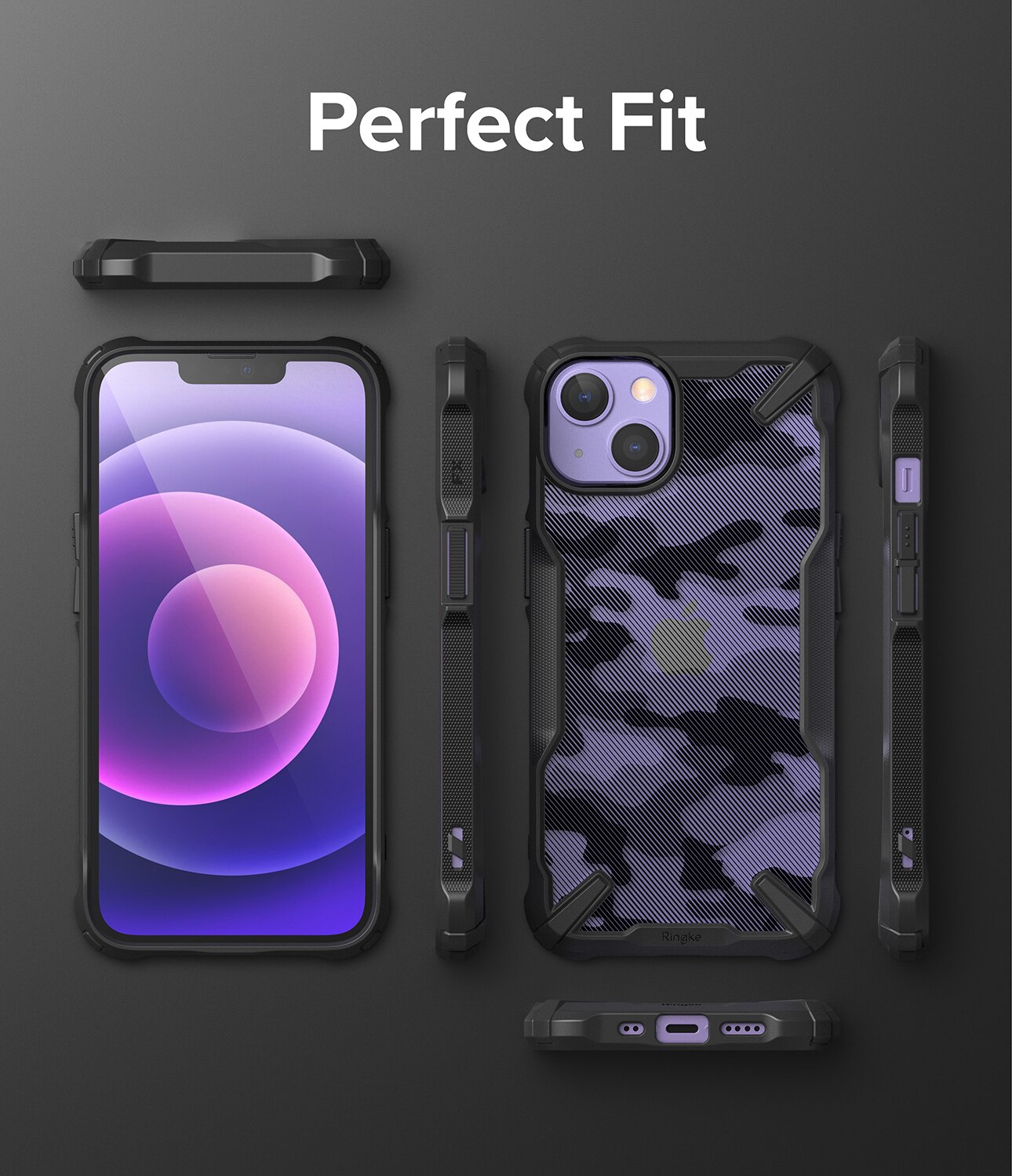 Coque Fusion X Design iPhone 13 Mini Camo Black