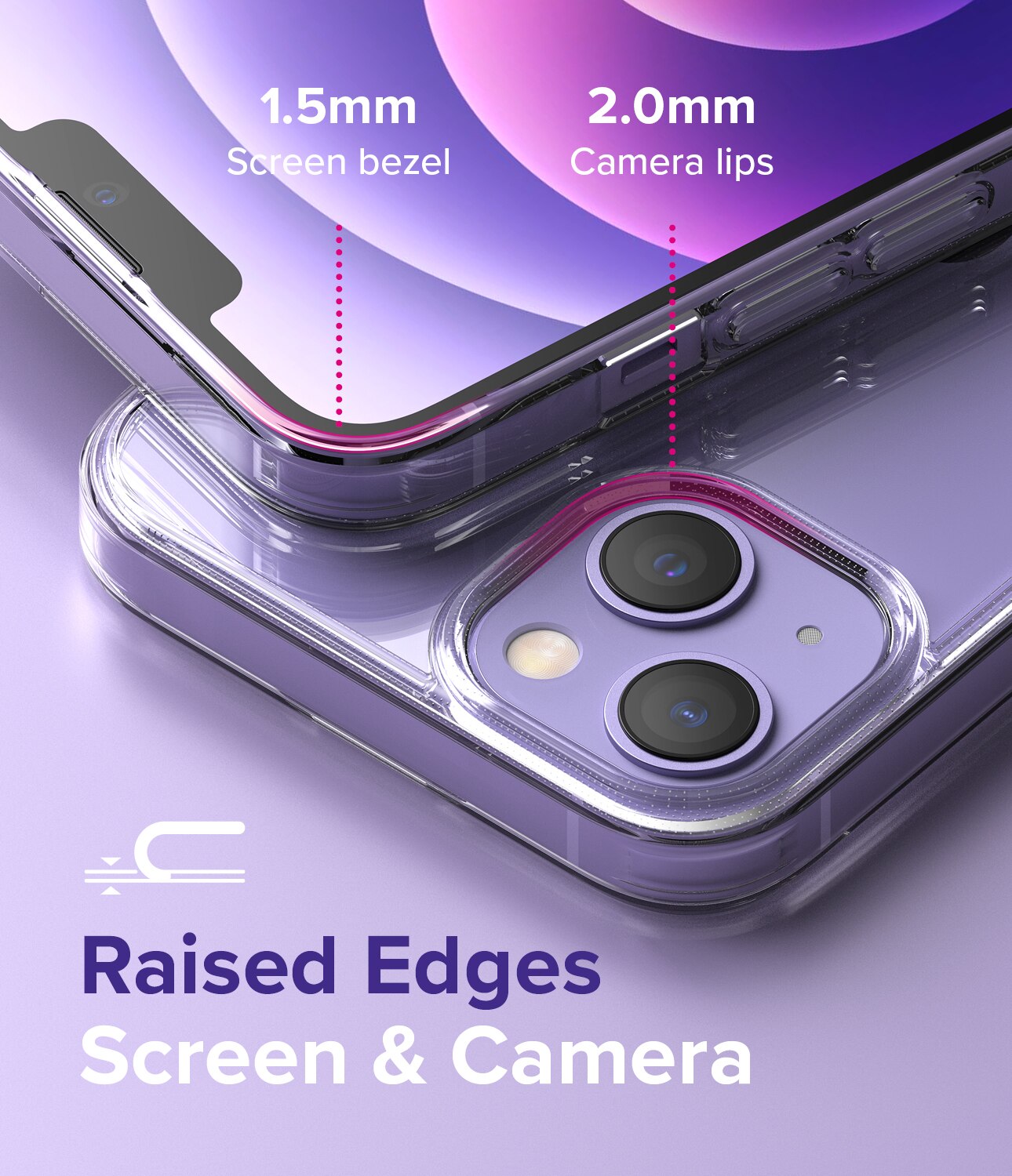 Coque Fusion iPhone 13 Mini, Transparent