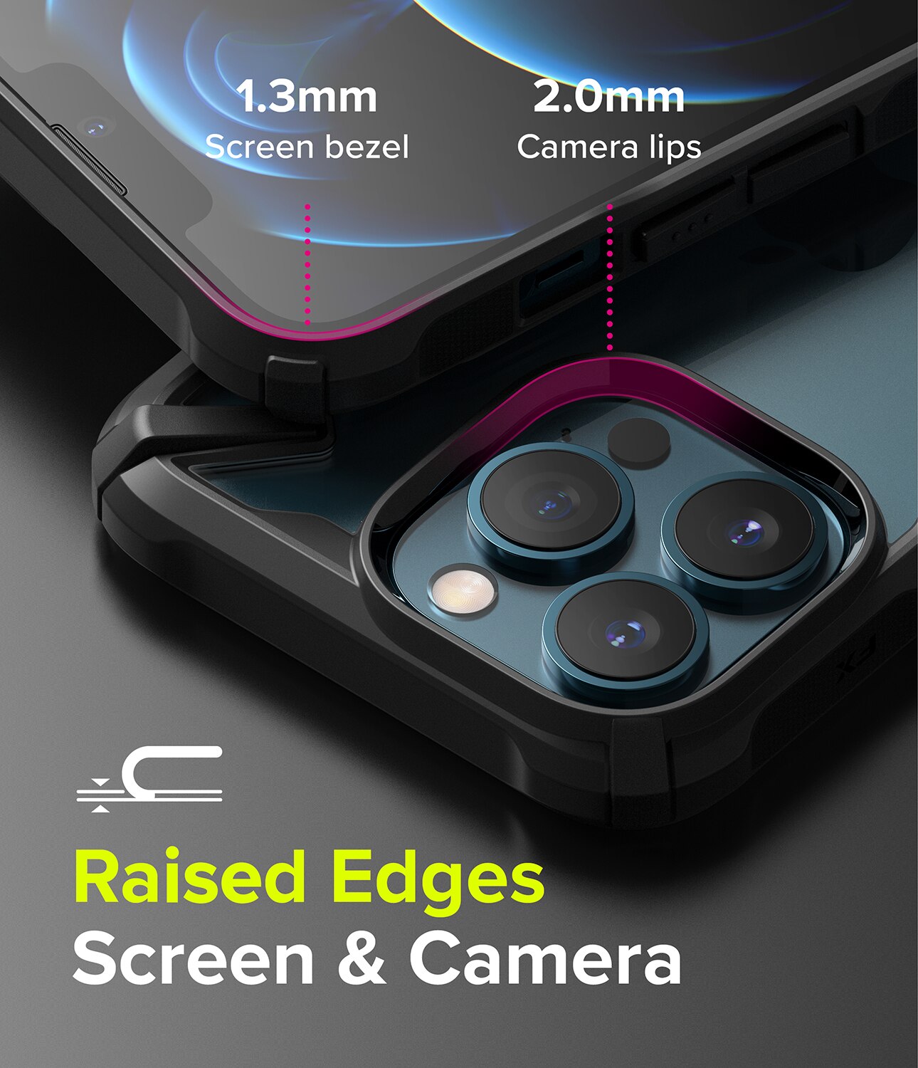 Coque Fusion X iPhone 13 Pro, Noir