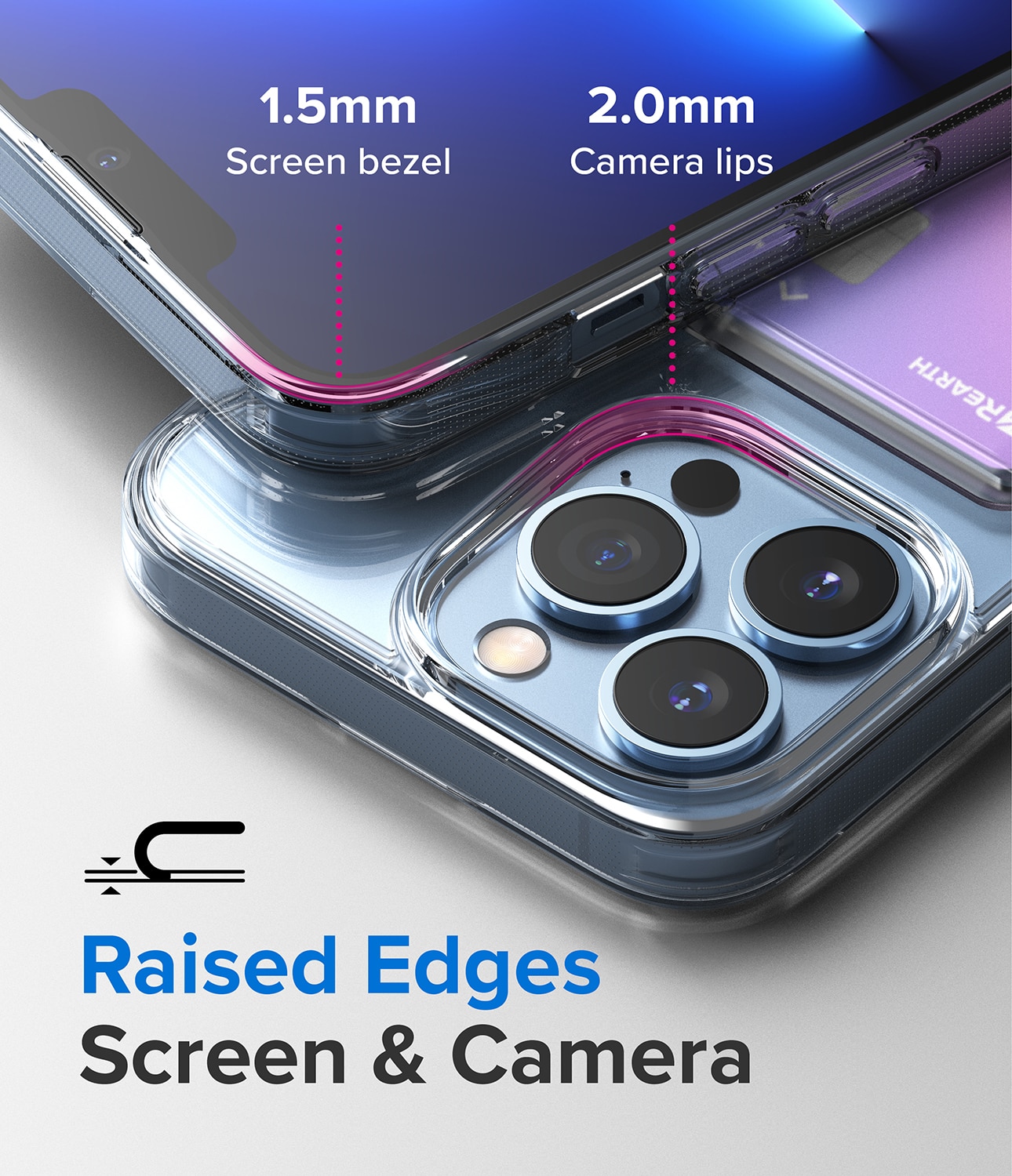 Coque Fusion Card iPhone 13 Pro, transparent