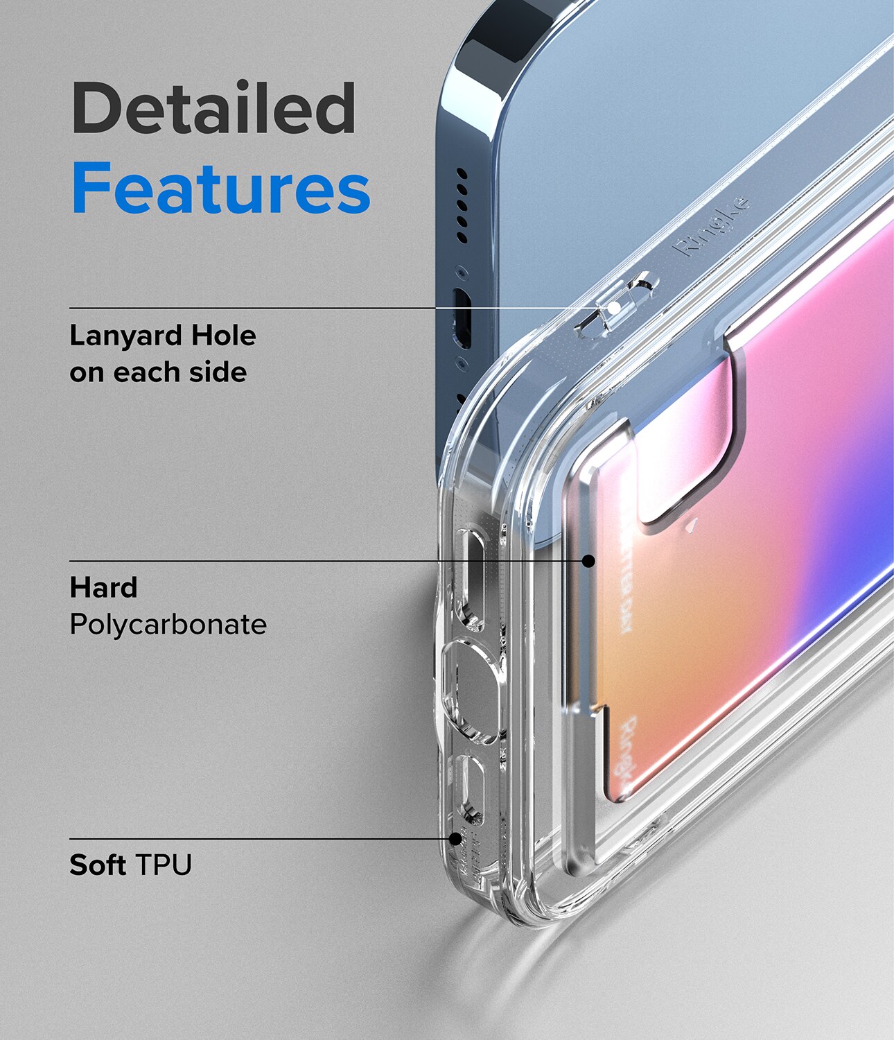Coque Fusion Card iPhone 13 Pro, transparent