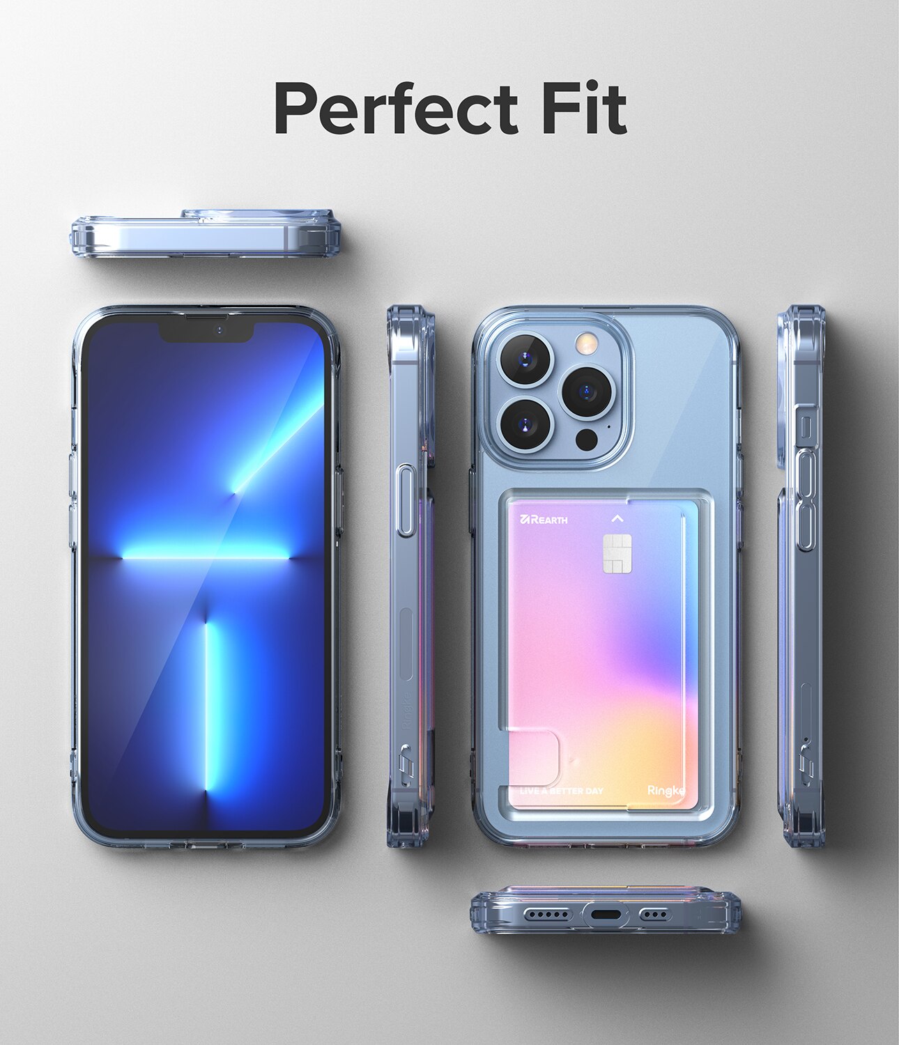 Coque Fusion Card iPhone 13 Pro, transparent