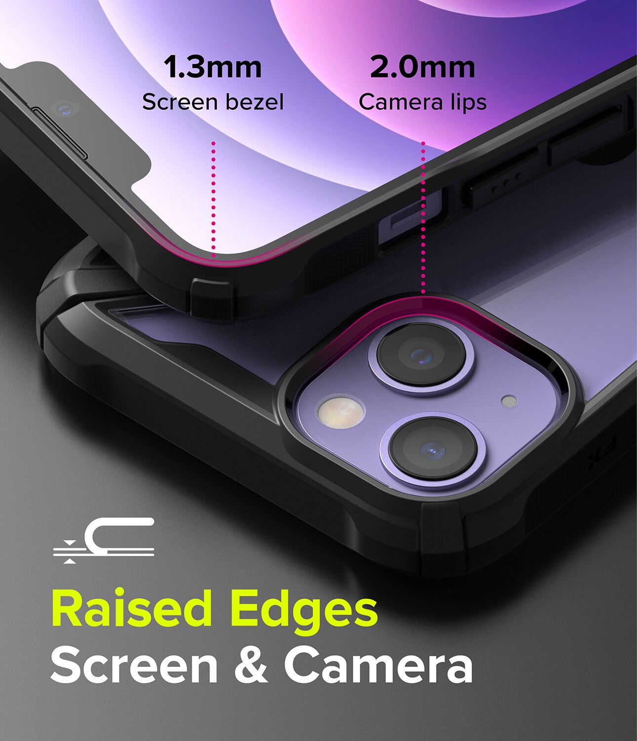 Coque Fusion X iPhone 13, Noir