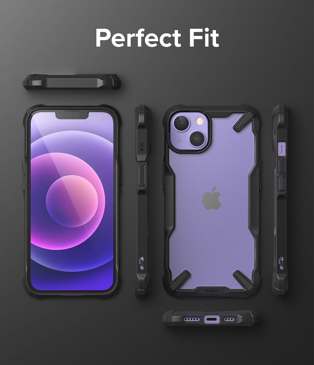 Coque Fusion X iPhone 13, Noir