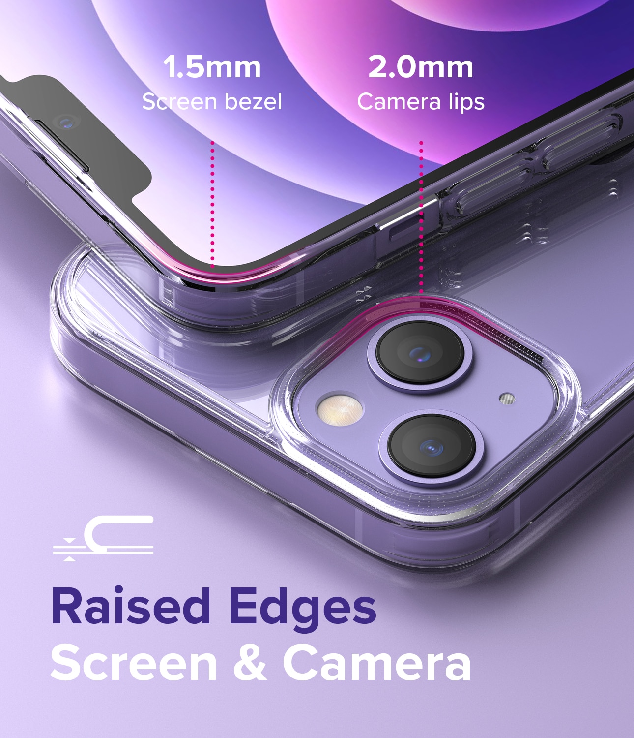 Coque Fusion iPhone 13, Transparent