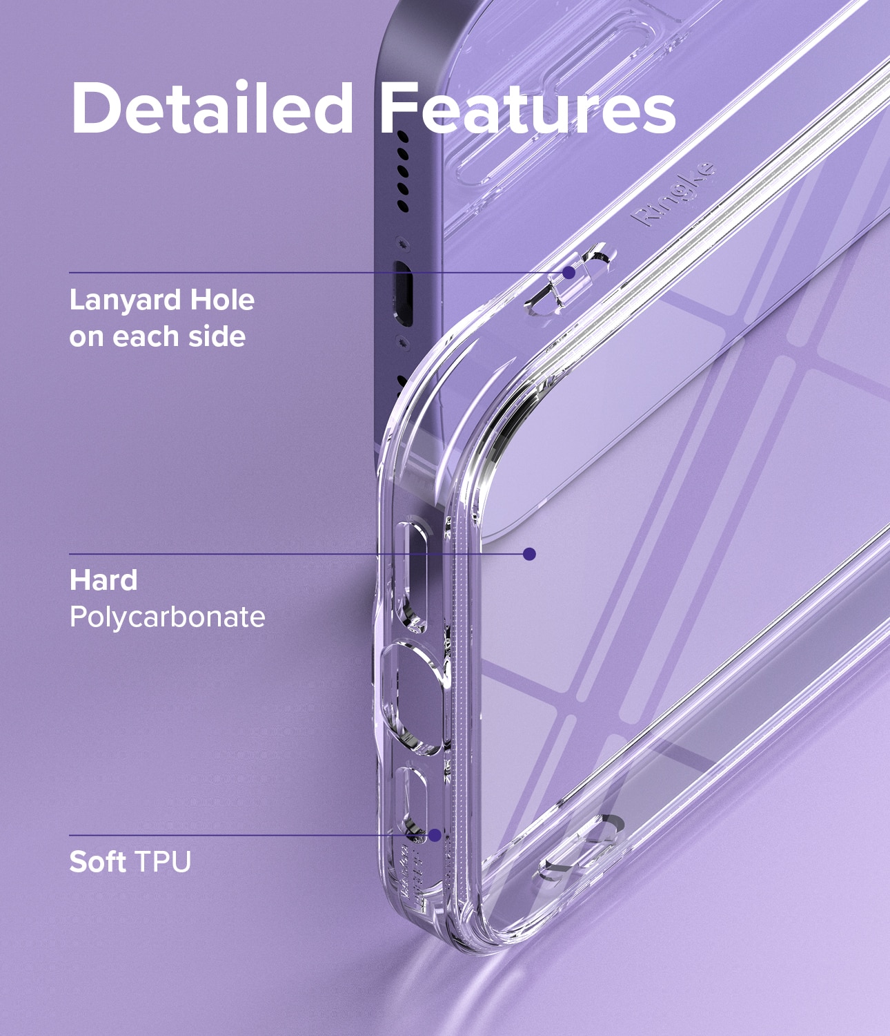 Coque Fusion iPhone 13, Transparent