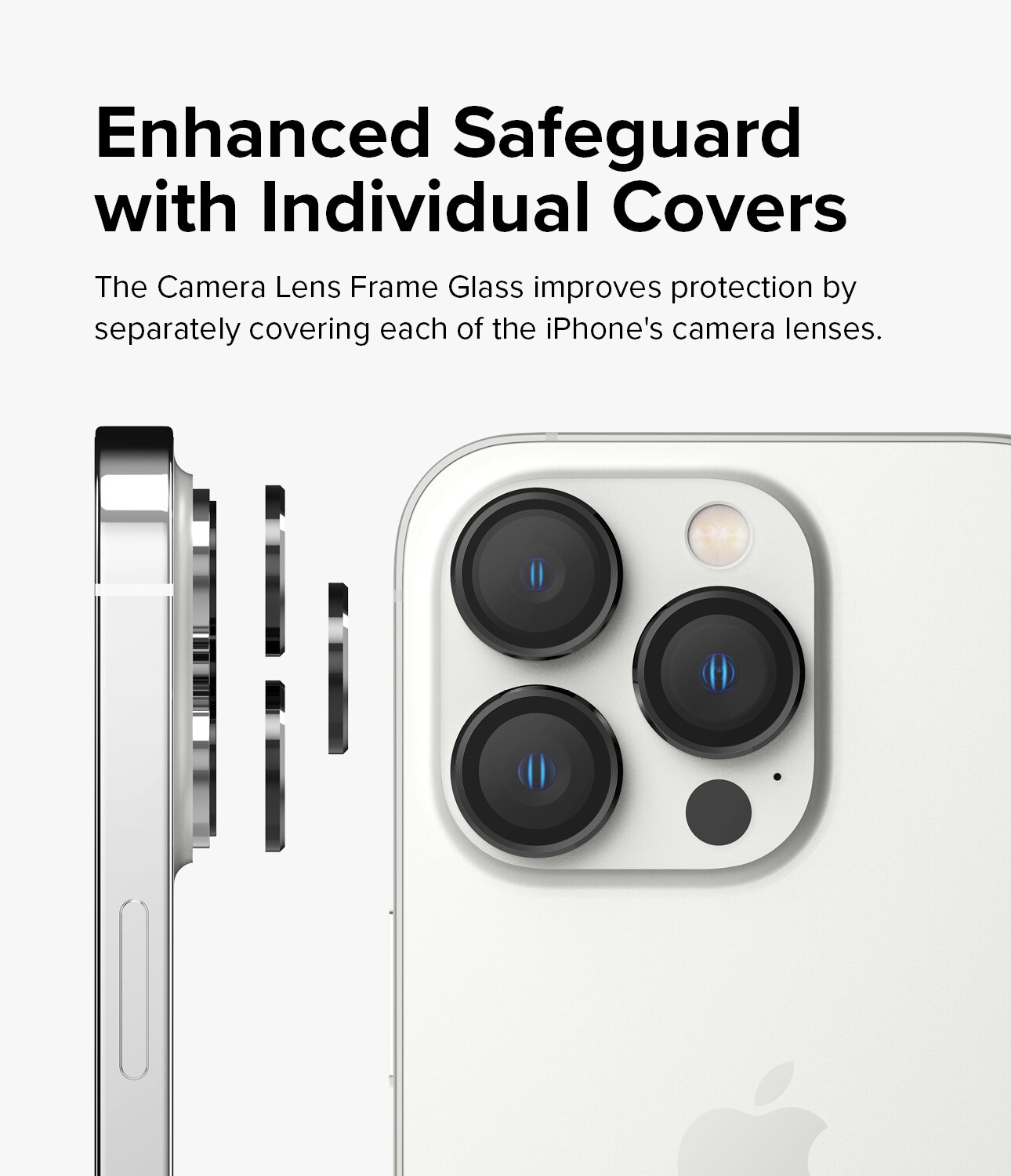 Camera Lens Frame Glass iPhone 14 Pro Max Noir