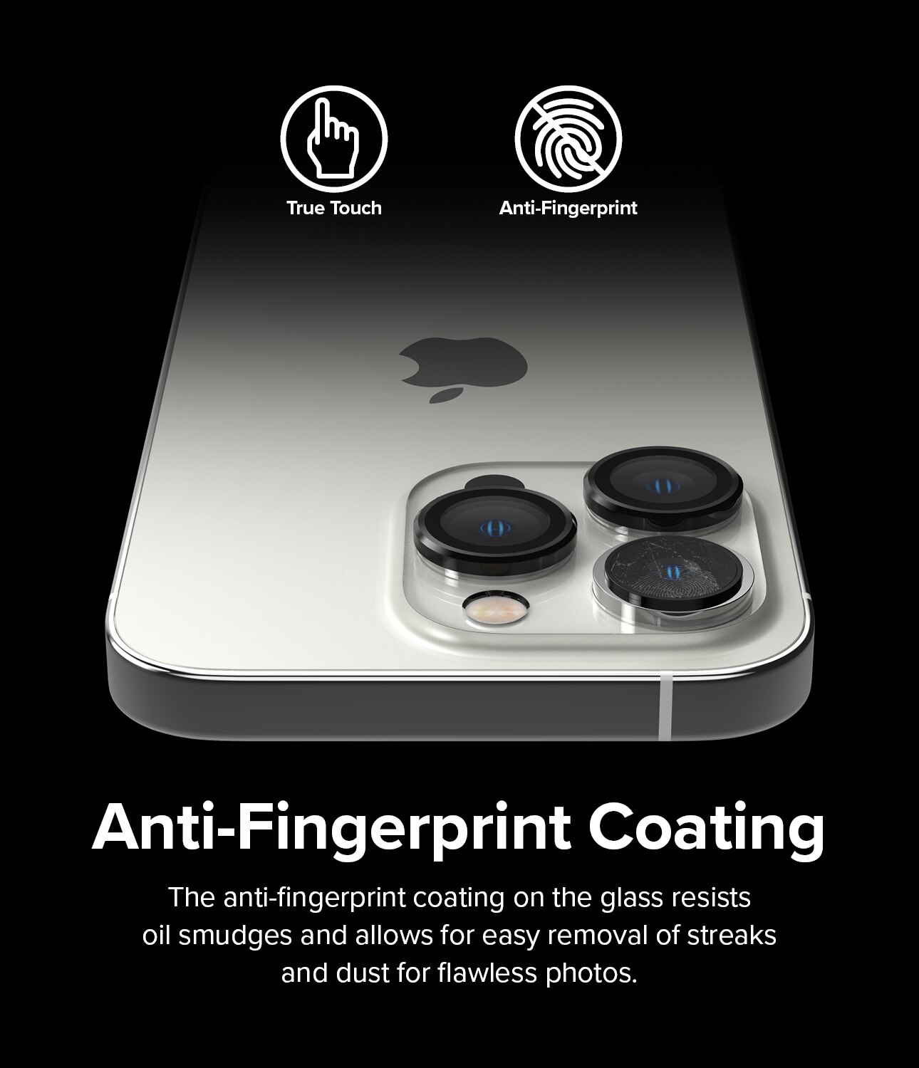 Camera Lens Frame Glass iPhone 14 Pro Max Noir