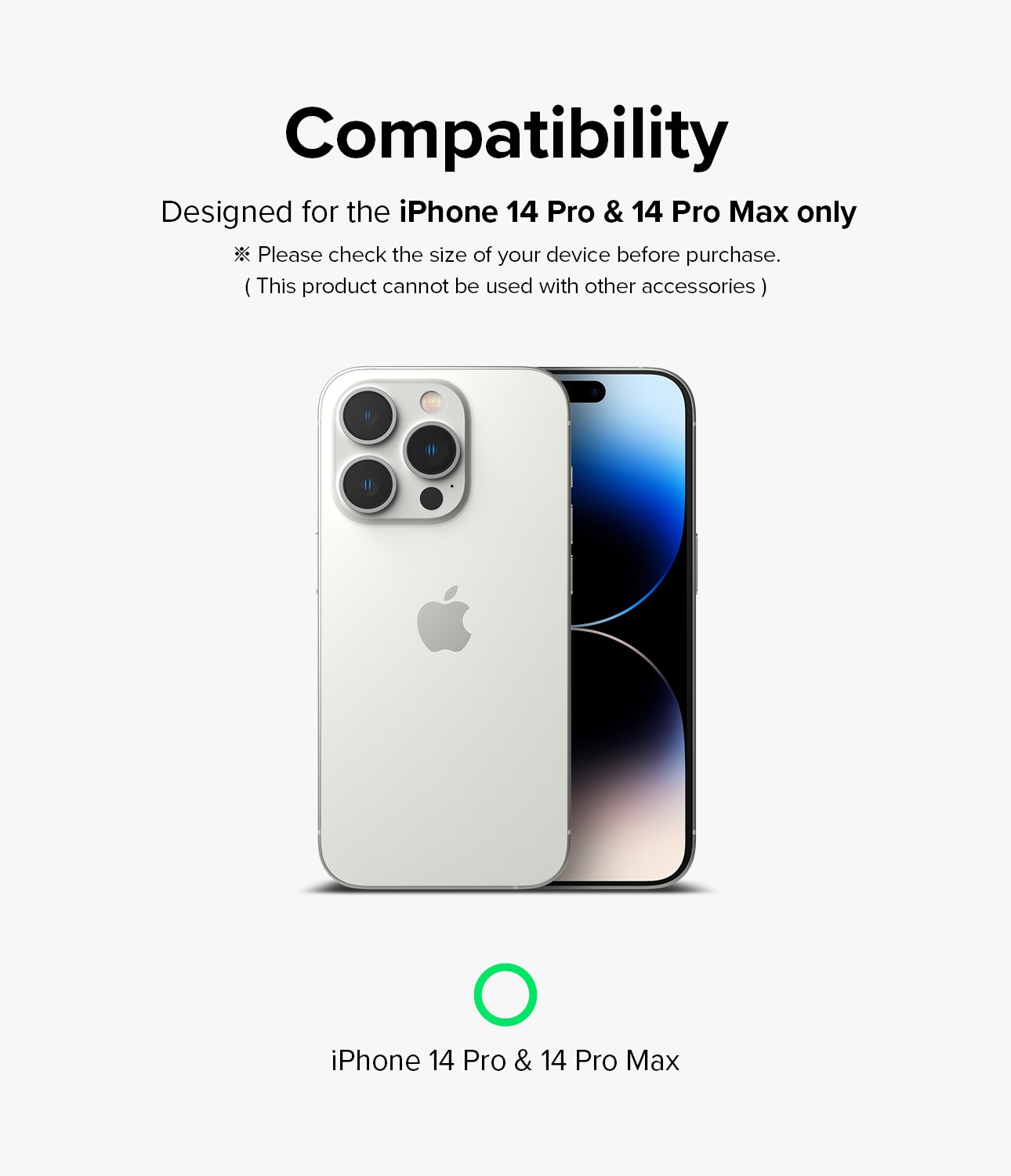Camera Lens Frame Glass iPhone 14 Pro Max Noir
