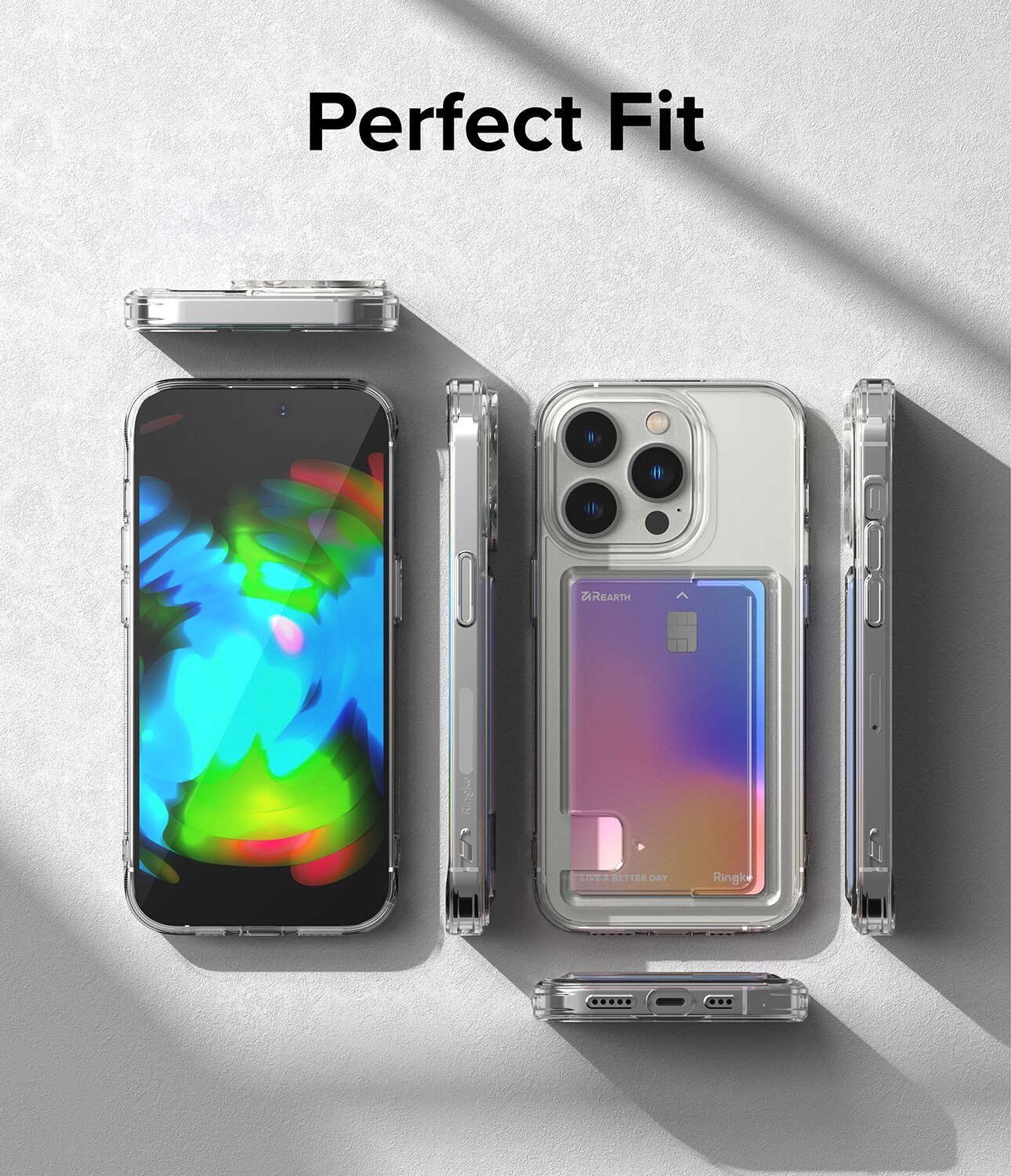 Coque Fusion Card iPhone 14 Pro, transparent
