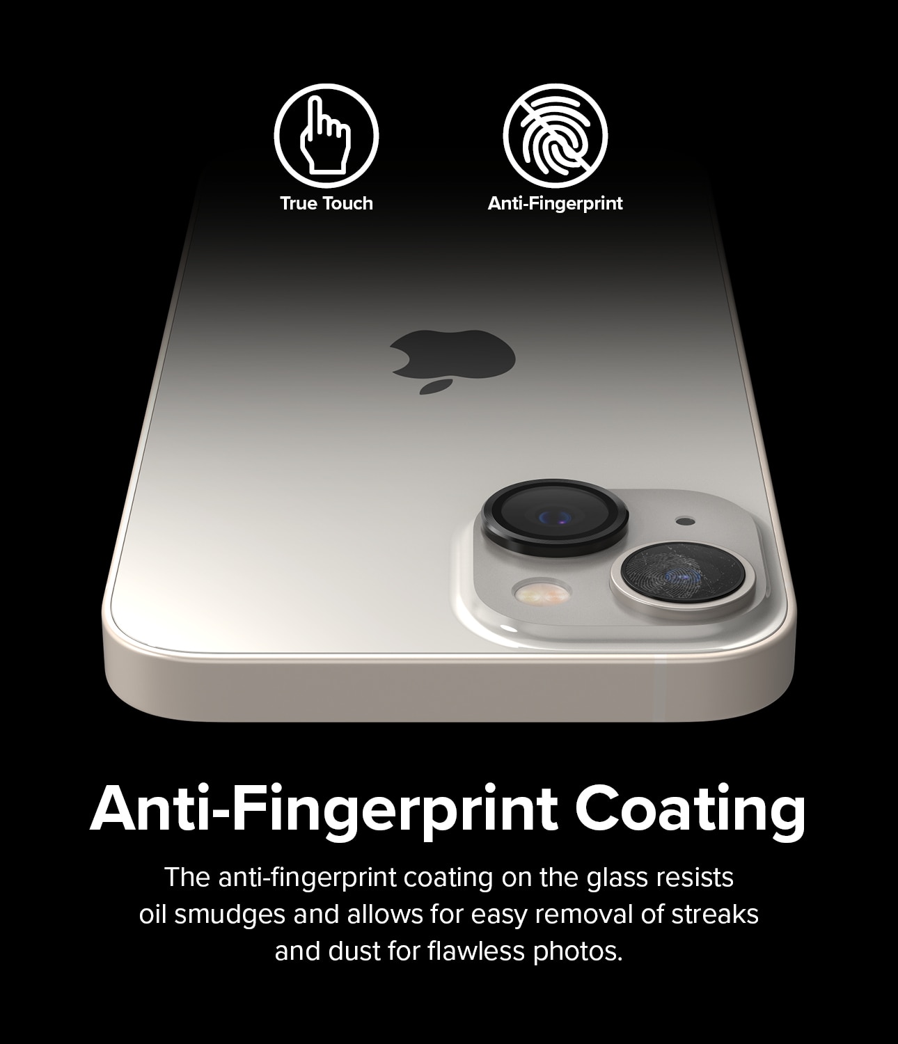 Camera Lens Frame Glass iPhone 14 Noir