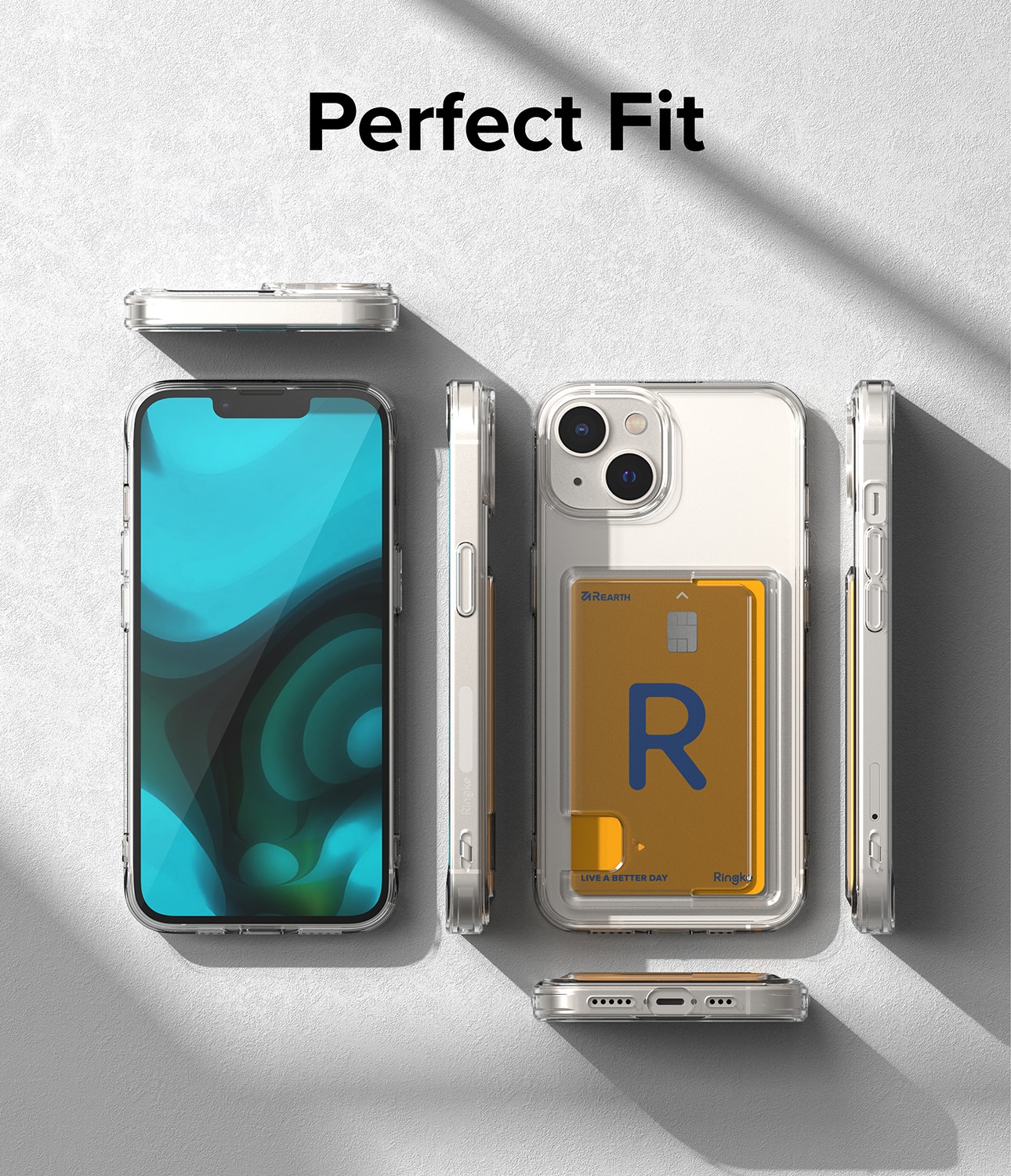 Coque Fusion Card iPhone 14, transparent
