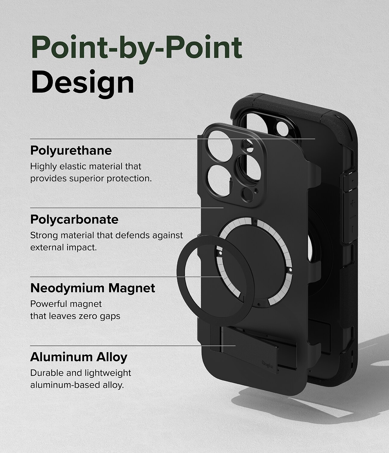 Alles Magnetic Coque iPhone 15 Pro Max, noir