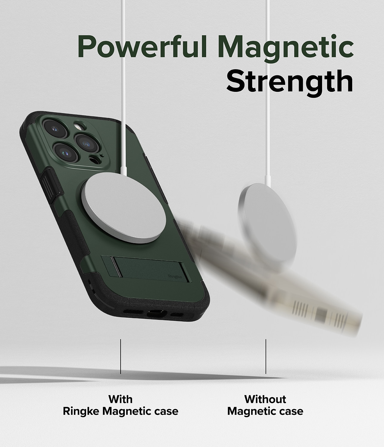Alles Magnetic Coque iPhone 15 Pro Max, Dark Green
