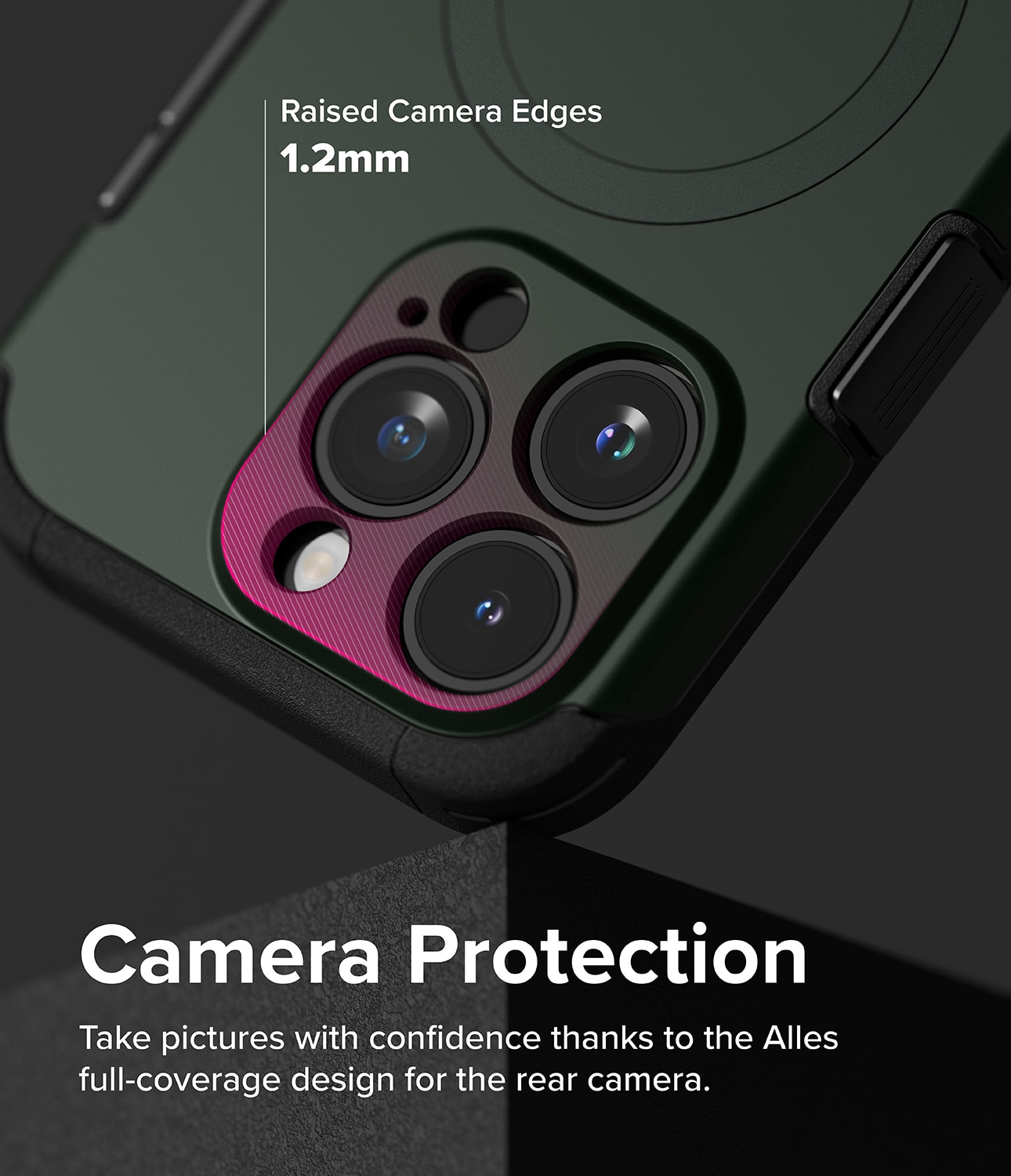 Alles Magnetic Coque iPhone 15 Pro Max, Dark Green