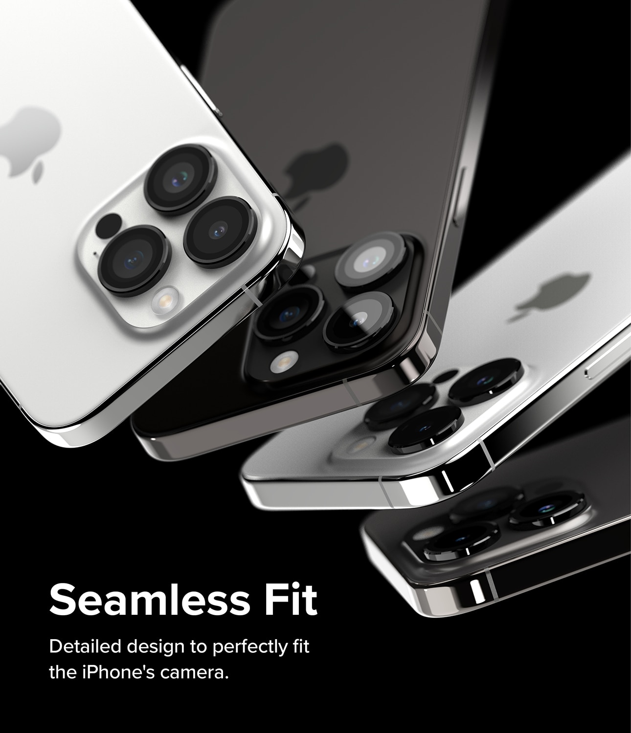 Camera Lens Frame Glass iPhone 15 Pro Max Noir
