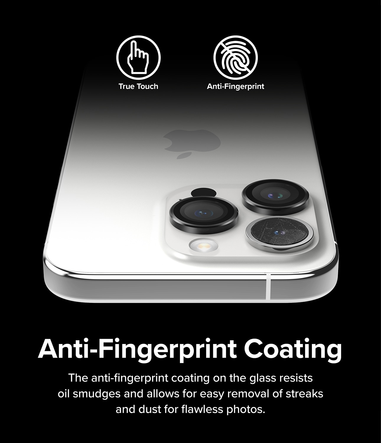 Camera Lens Frame Glass iPhone 15 Pro Max Noir