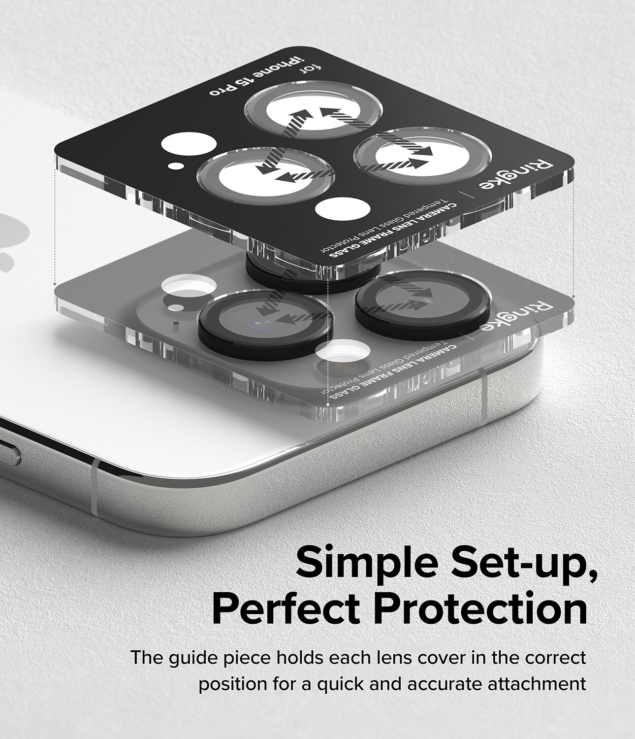 Camera Lens Frame Glass iPhone 15 Pro Max Noir