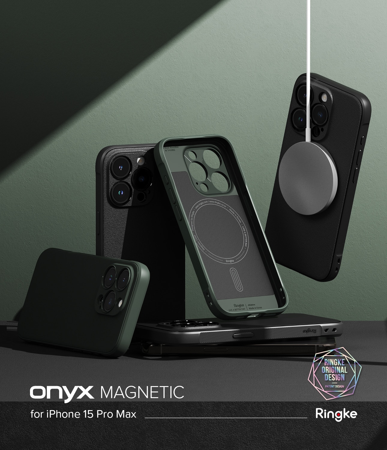 Coque Onyx Magnetic iPhone 15 Pro Max, Black