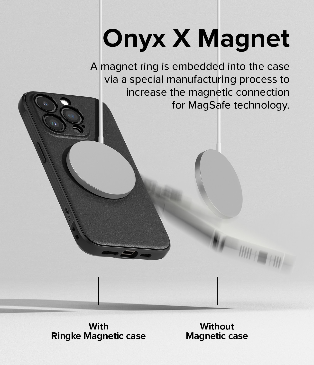 Coque Onyx Magnetic iPhone 15 Pro Max, Black