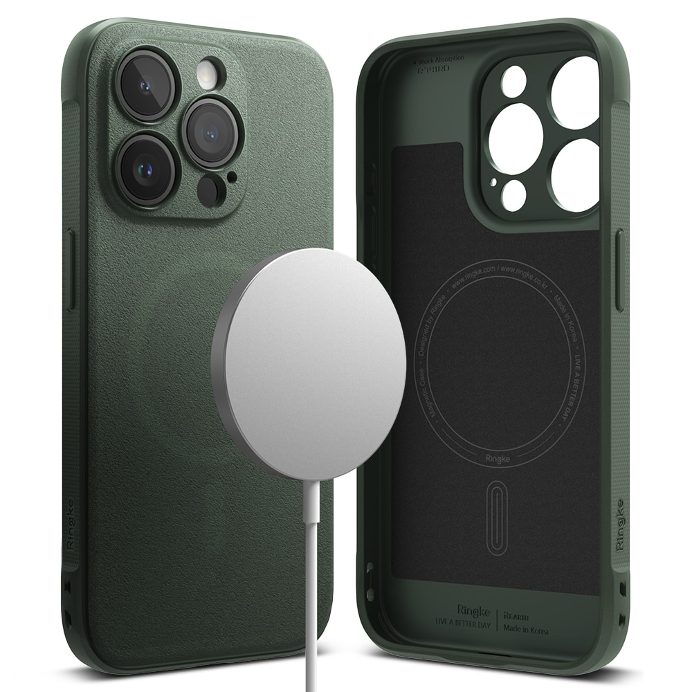 Coque Onyx Magnetic iPhone 15 Pro Max, Dark Green