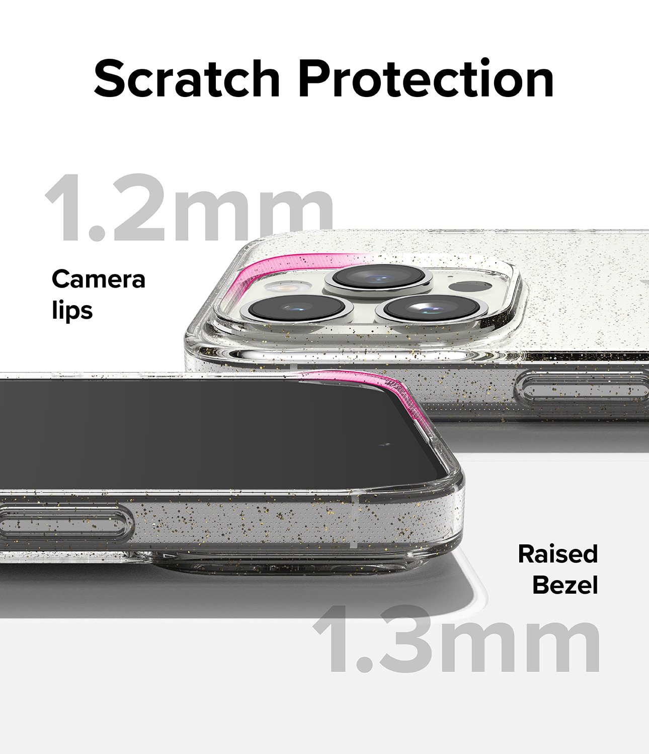Coque Air iPhone 15 Pro Glitter Clear