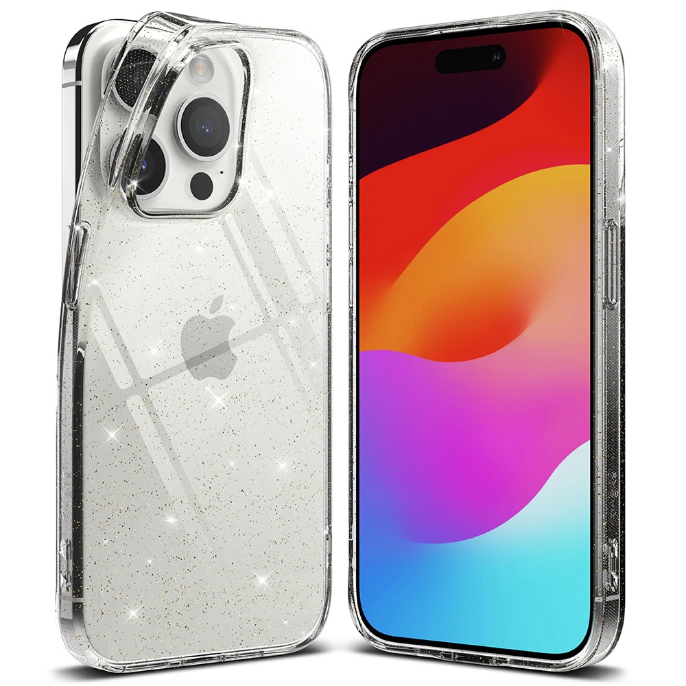 Coque Air iPhone 15 Pro Glitter Clear