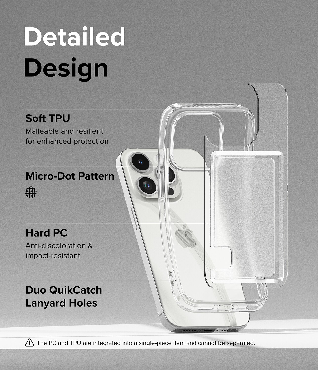 Coque Fusion Card iPhone 15 Pro Max, transparent