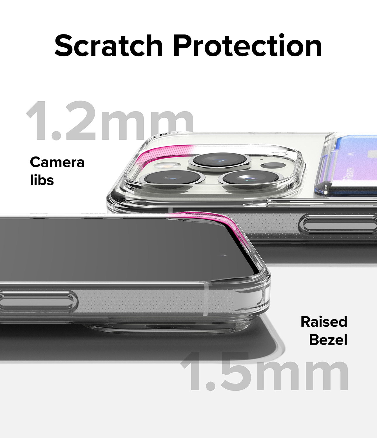 Coque Fusion Card iPhone 15 Pro Max, transparent