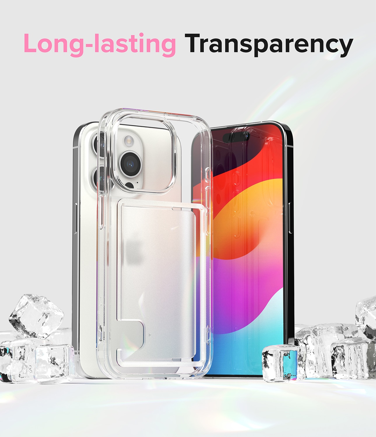 Coque Fusion Card iPhone 15 Pro, transparent