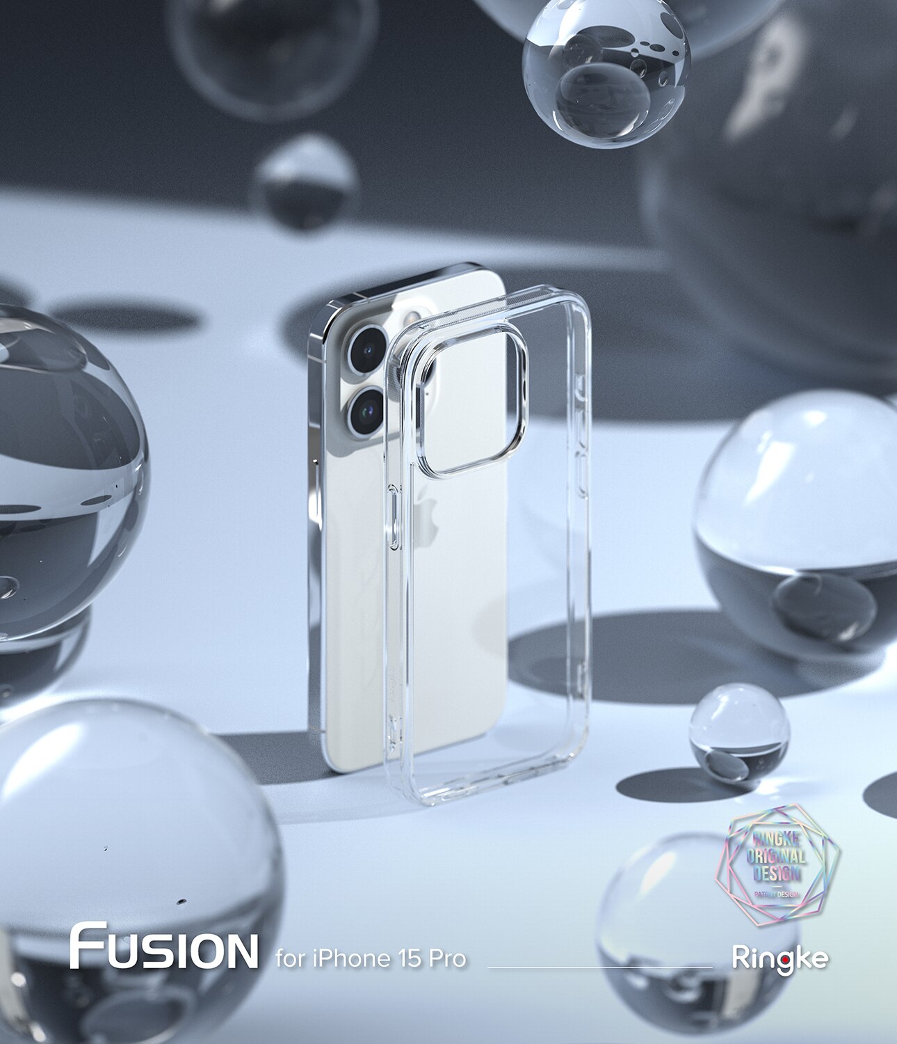 Coque Fusion iPhone 15 Pro, Transparent