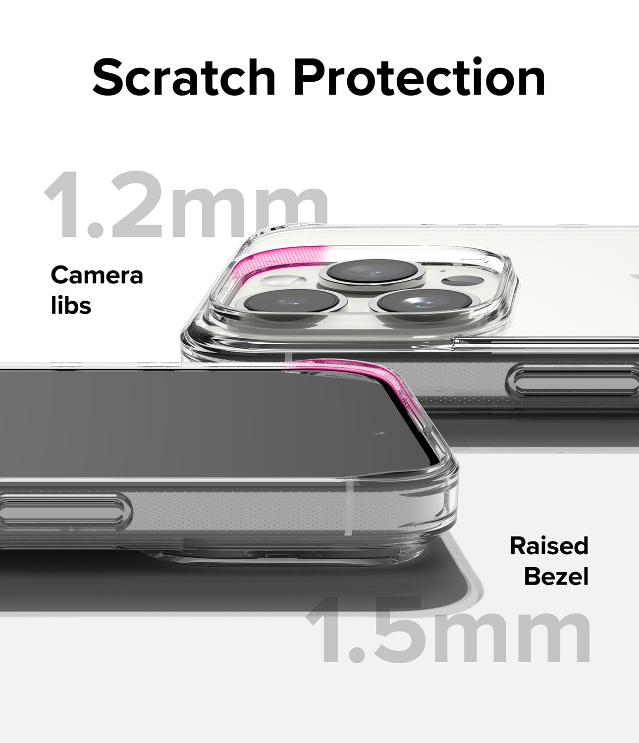 Coque Fusion iPhone 15 Pro Max, Transparent