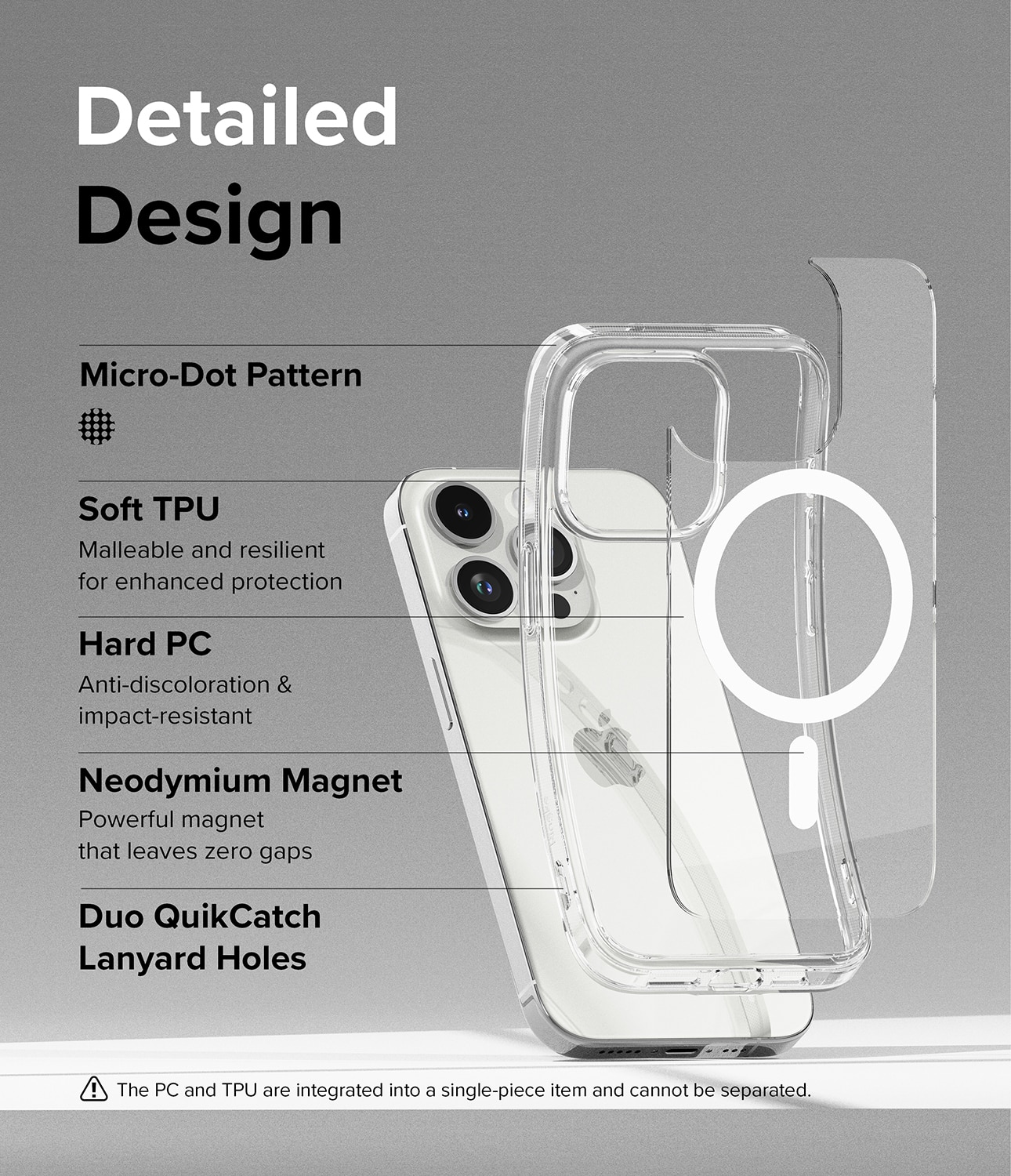 Coque Fusion Magnetic iPhone 15 Pro Max Transparent