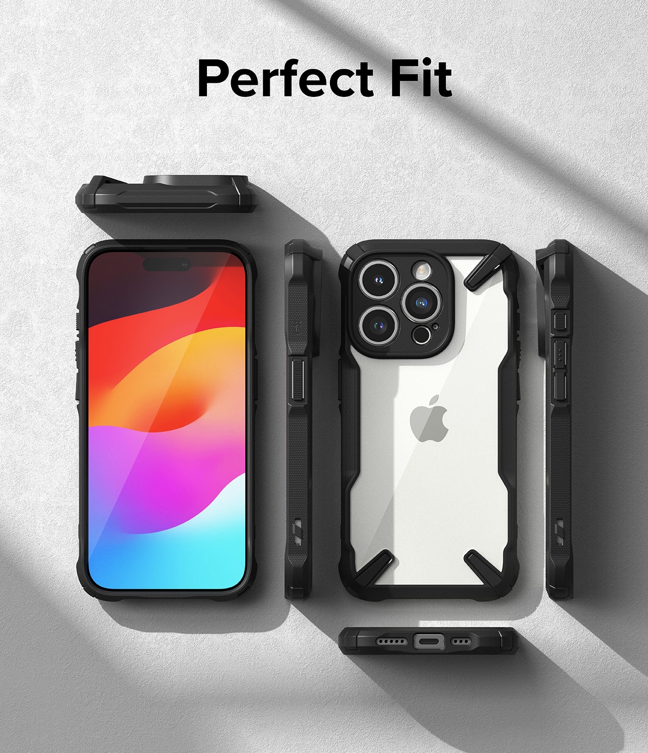 Coque Fusion X iPhone 15 Pro Max, noir