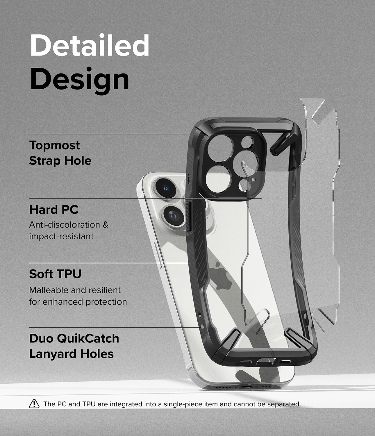 Coque Fusion X iPhone 15 Pro Max, Noir