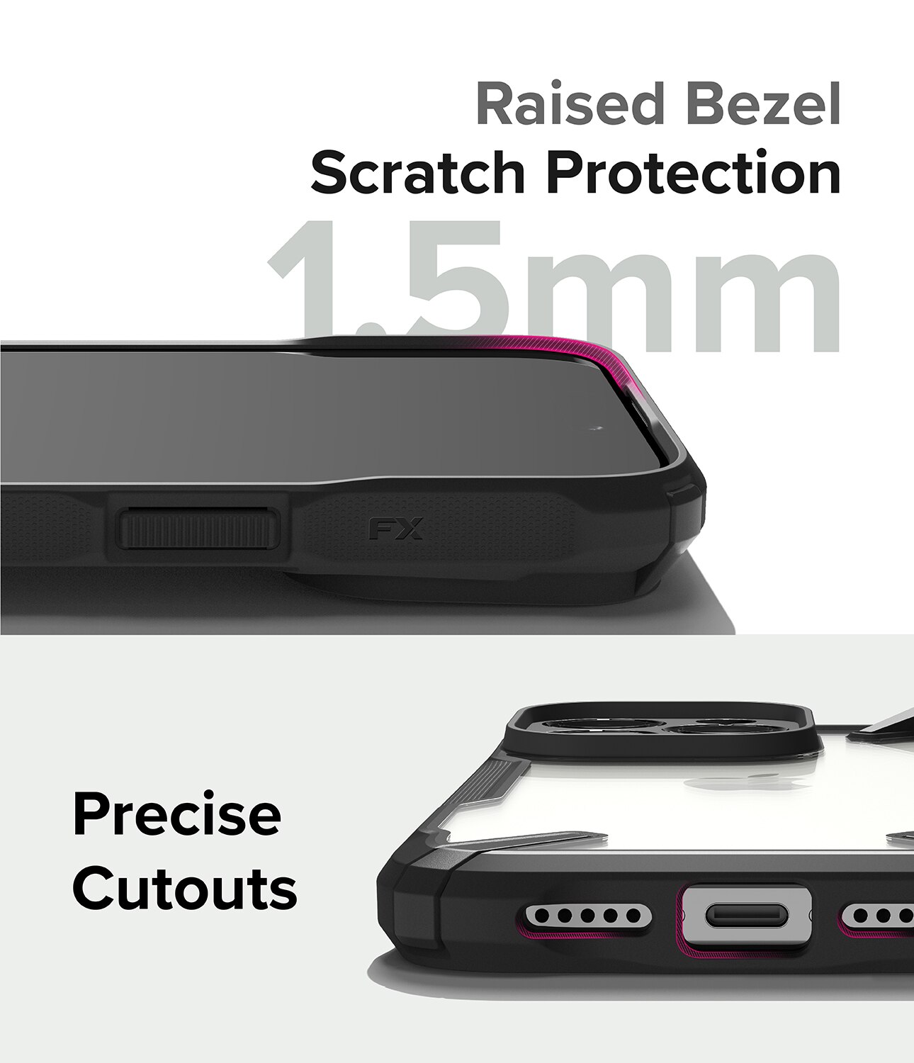 Coque Fusion X iPhone 15 Pro Max, Noir