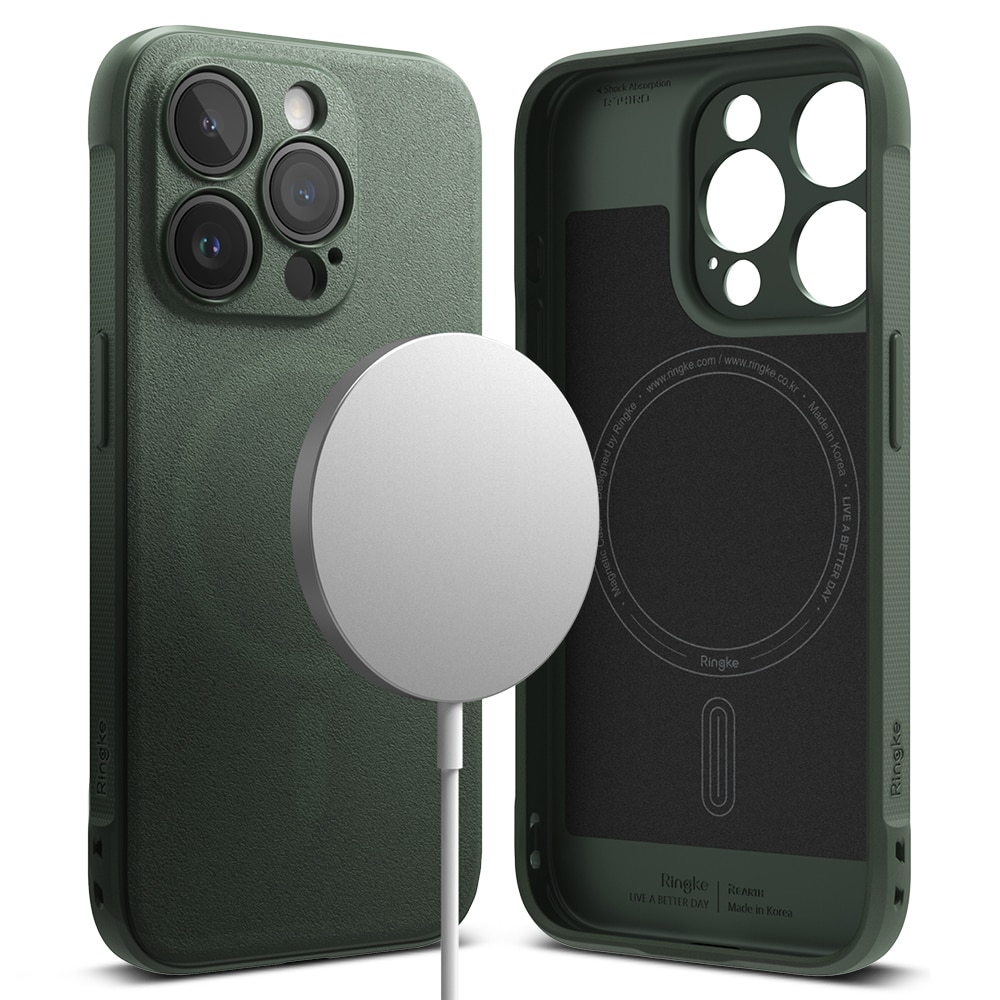 Coque Onyx Magnetic iPhone 15 Pro, Dark Green